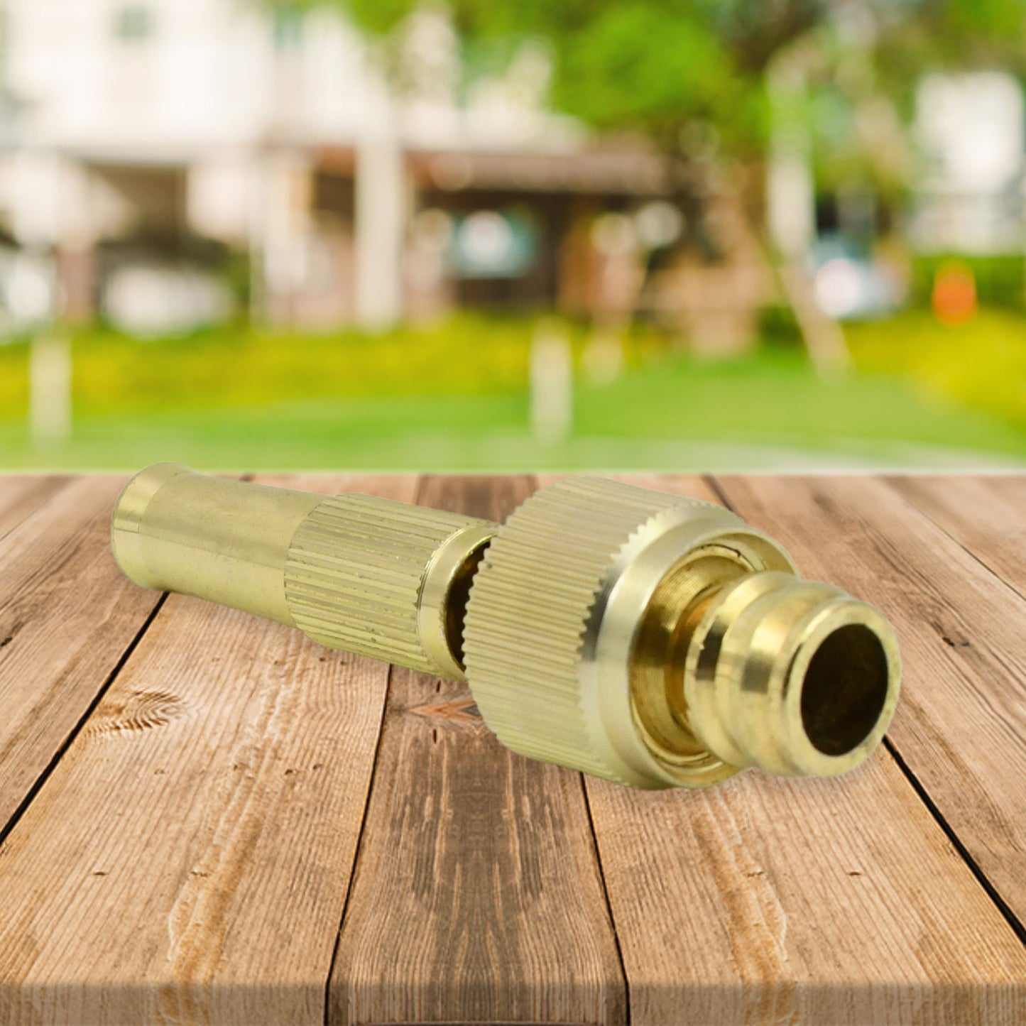 Durable brass garden hose nozzle with quick connect
