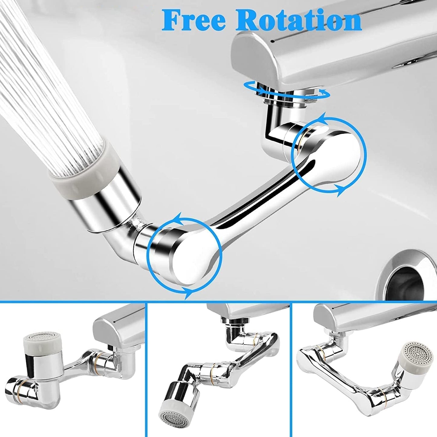 Copper core ABS faucet aerator splash head extender rotation