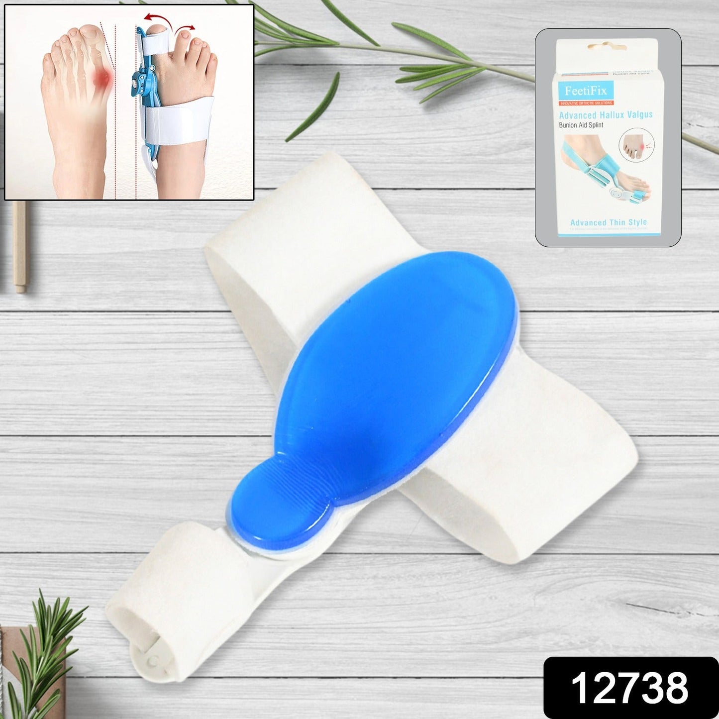 Hallux valgus toe corrector splint for pain relief