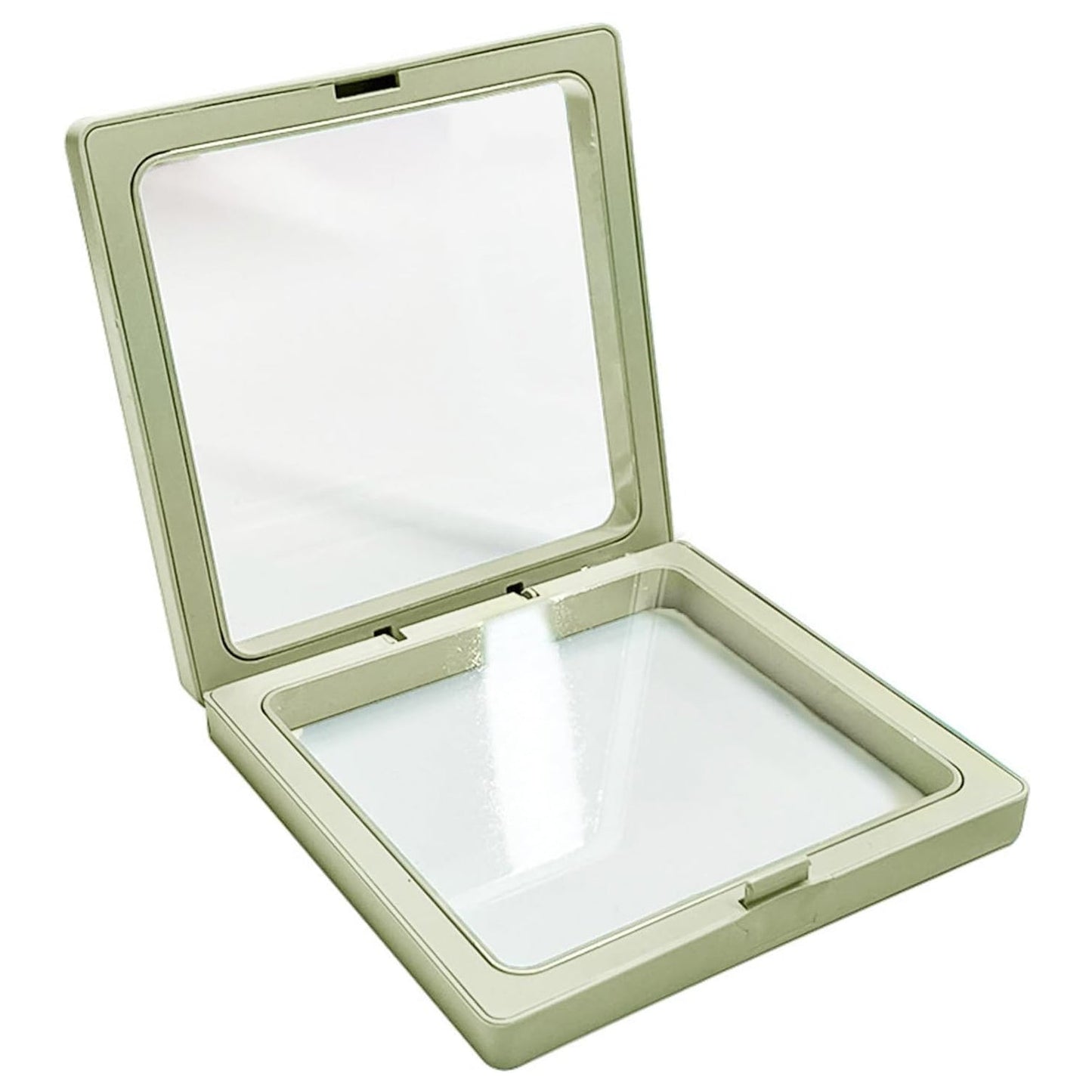 Floating jewelry display case for bracelet necklace rings