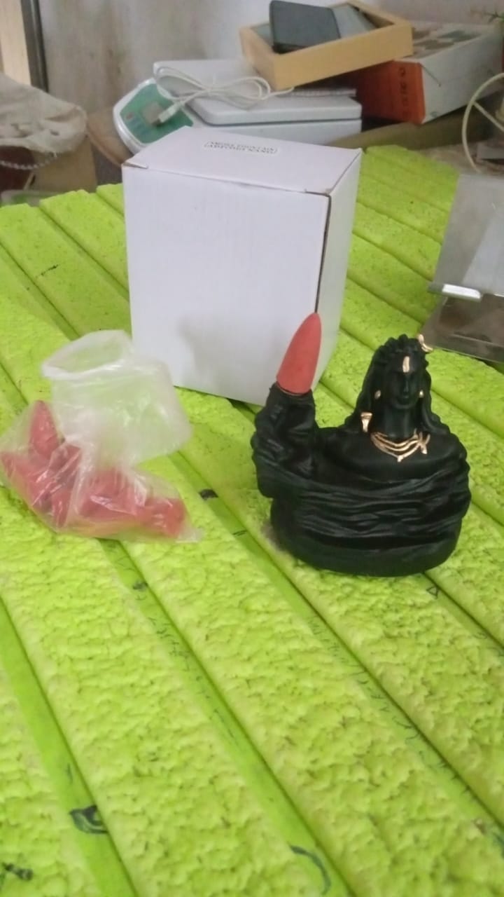 Decorative backflow incense holder Lord Shiva polyresin murti