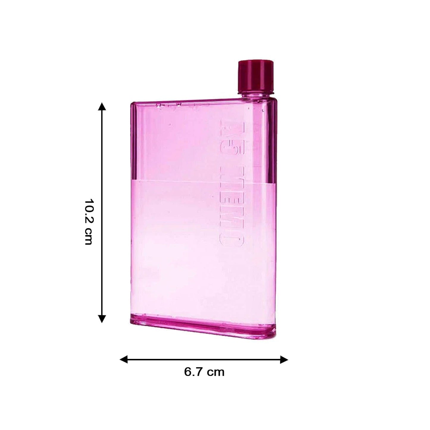 Durable plastic water bottle A5 size for students