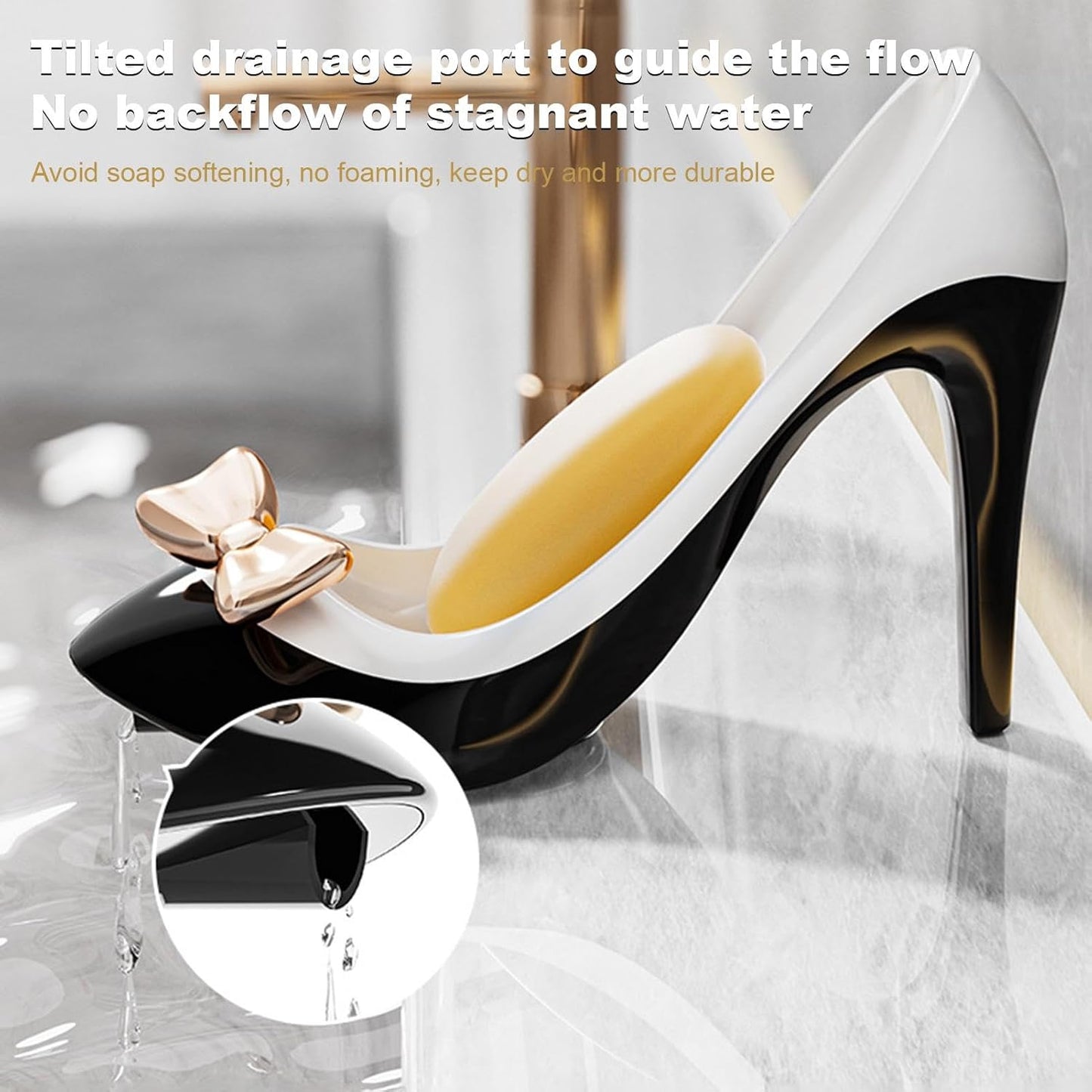 self-draining soap box, high heel soap dish India, creative soap holder for bathroom, stylish soap box pack of 2, quirky soap tray for home use,
