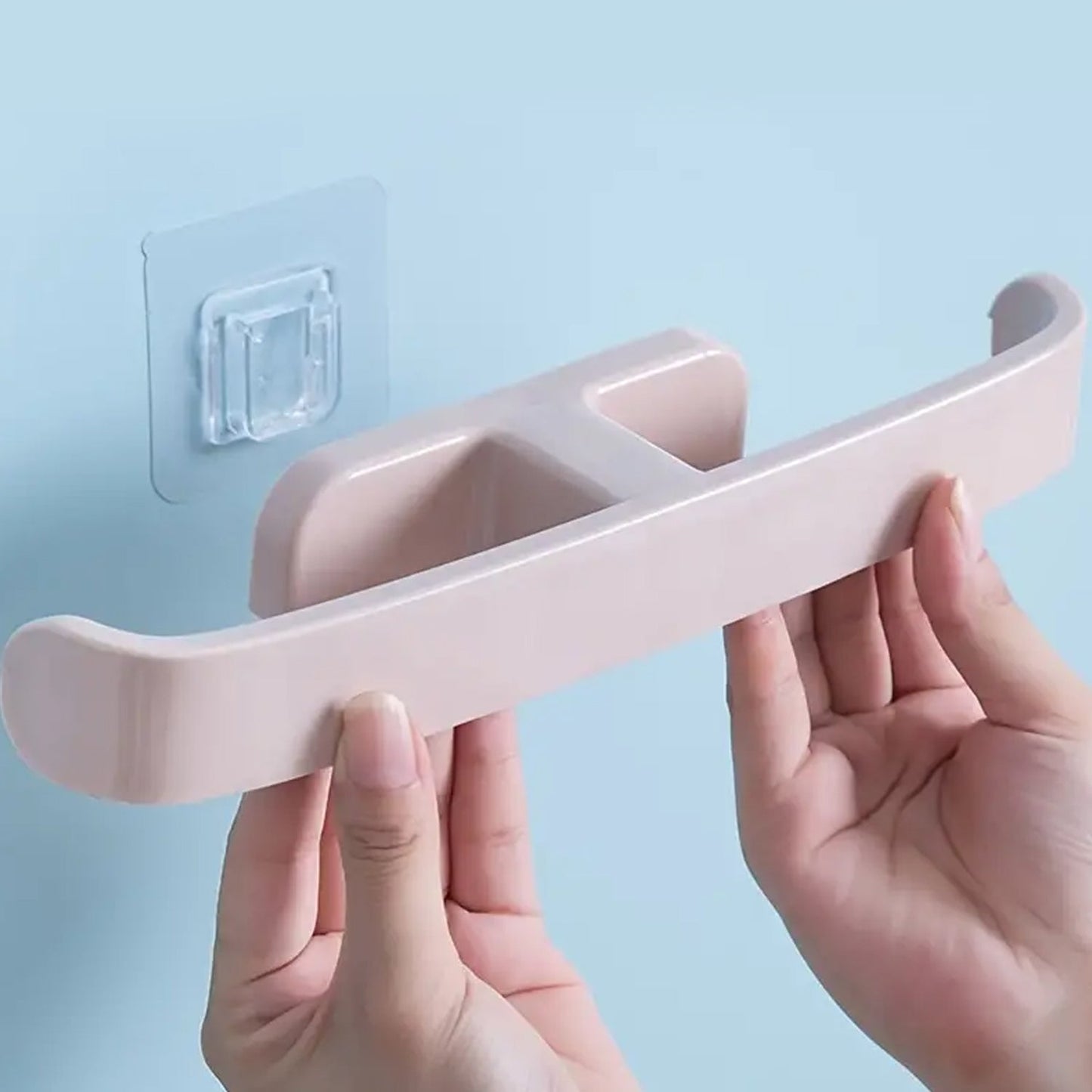Bathroom Towel Slipper Hanging Rack Self Adhesive Wall Mounted, Bathroom towel slipper rack self-adhesive wall mounted holder