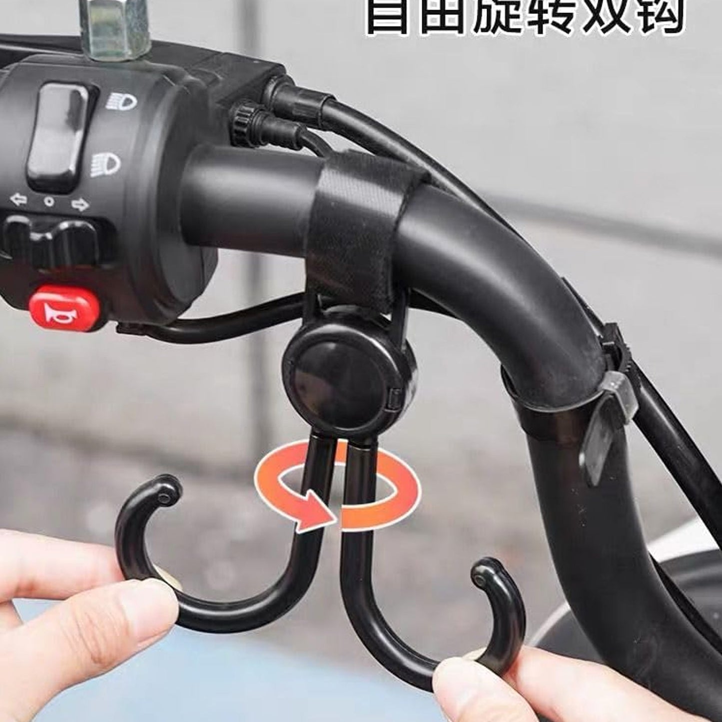 Strong ABS plastic stroller hook supporting heavy shopping bags
