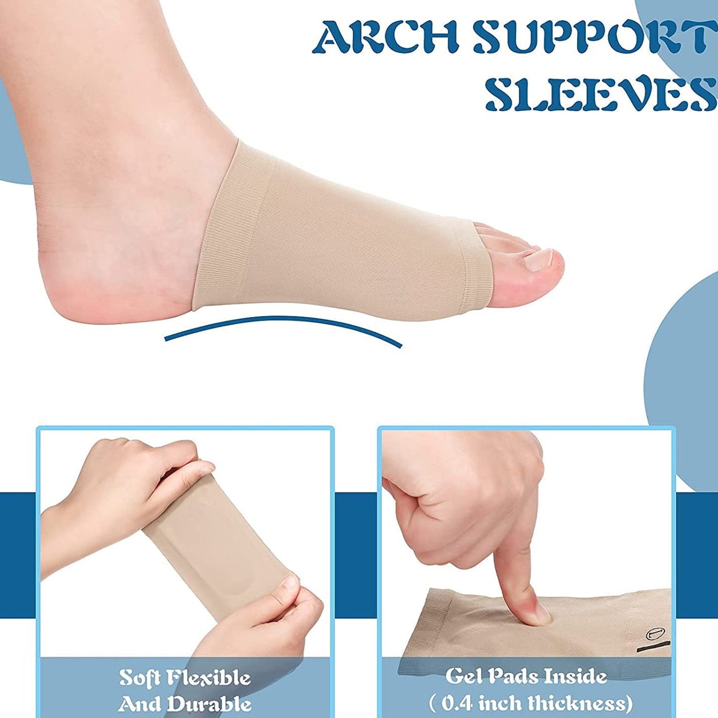Arch correction compression sleeve for plantar fasciitis relief