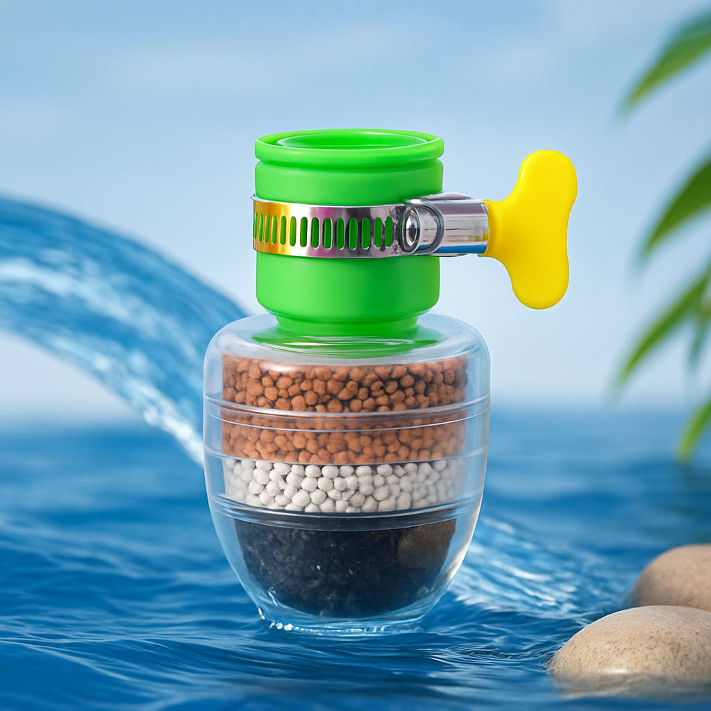 water tap filter, faucet purifier cartridge, six layer water purifier, universal tap filter, kitchen sink water filter, activated carbon faucet filter, tap water cleaner