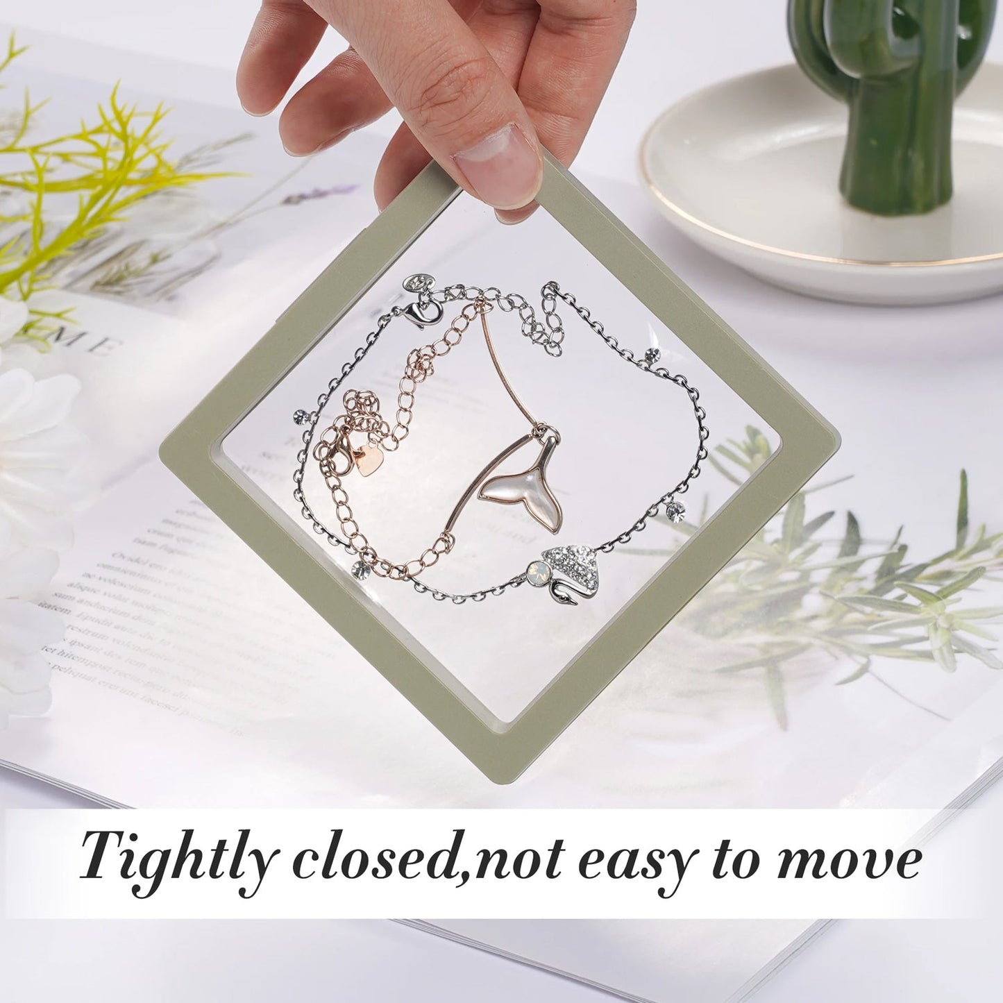 Clear jewelry organizer anti tarnish anti oxidation gift box
