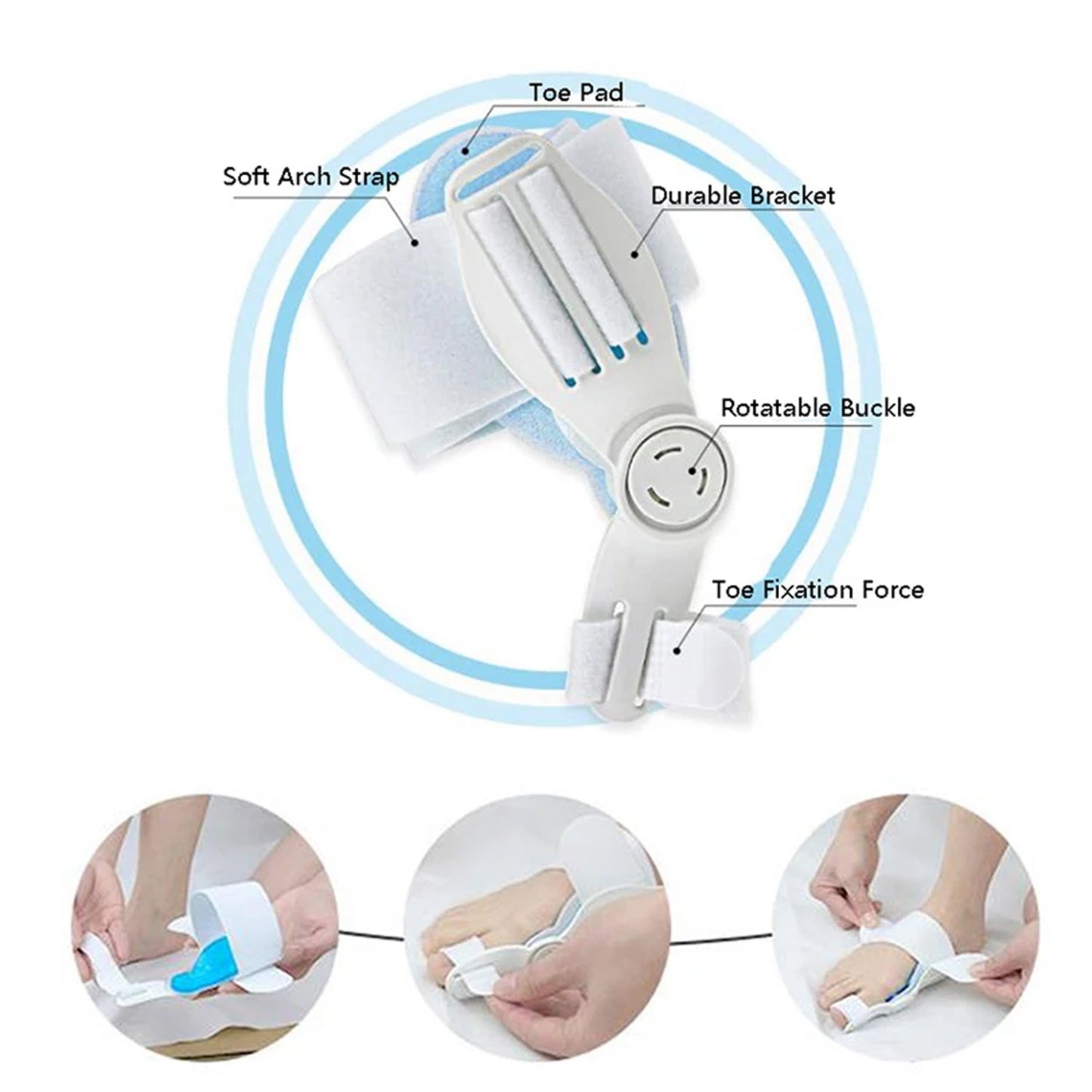 Lightweight EVA bunion splint for men and women