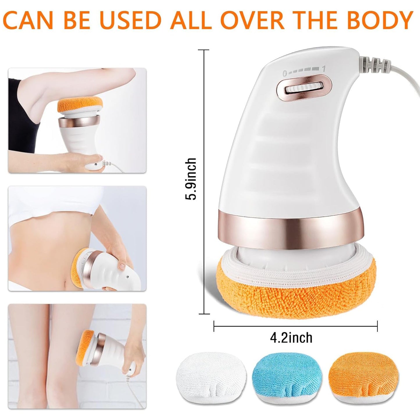 Electric vibration massager with multiple speed modes for belly