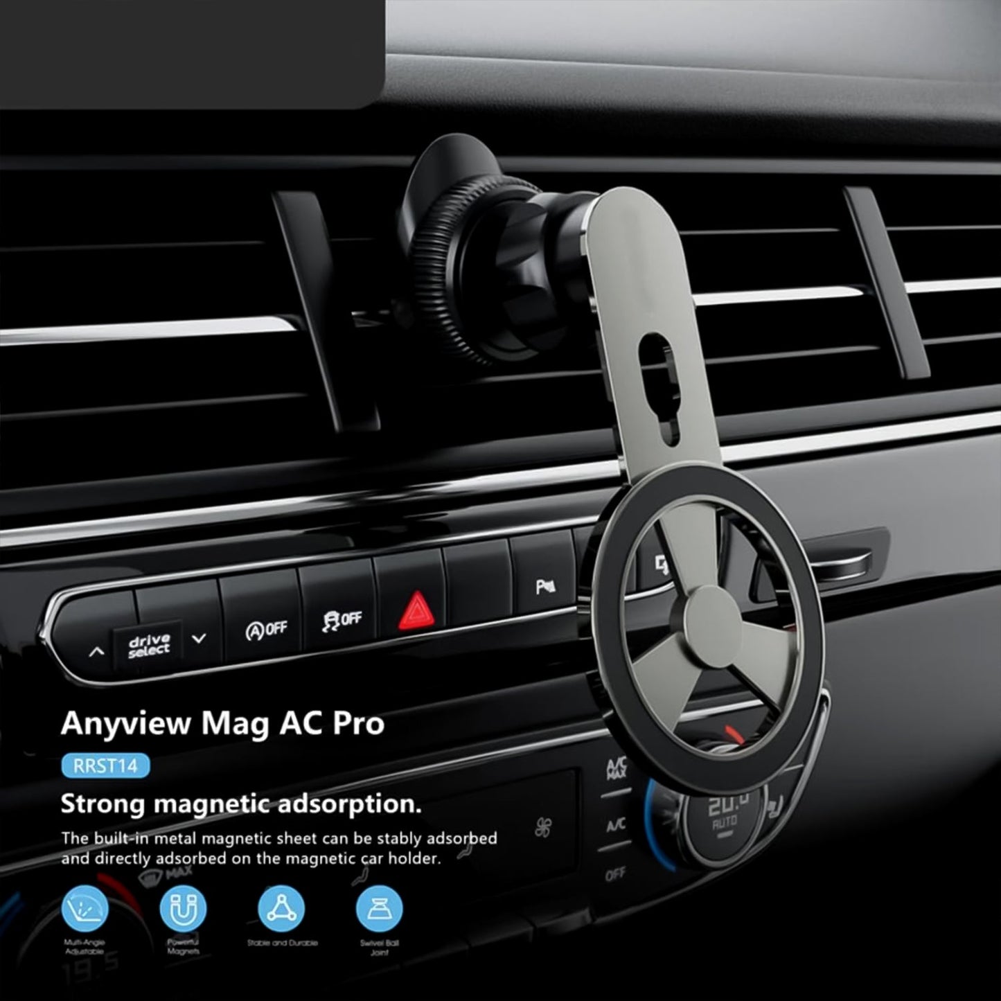 Foldable Magnetic Car Air Vent Phone Mount, Easy install car phone holder air vent mount universal fit