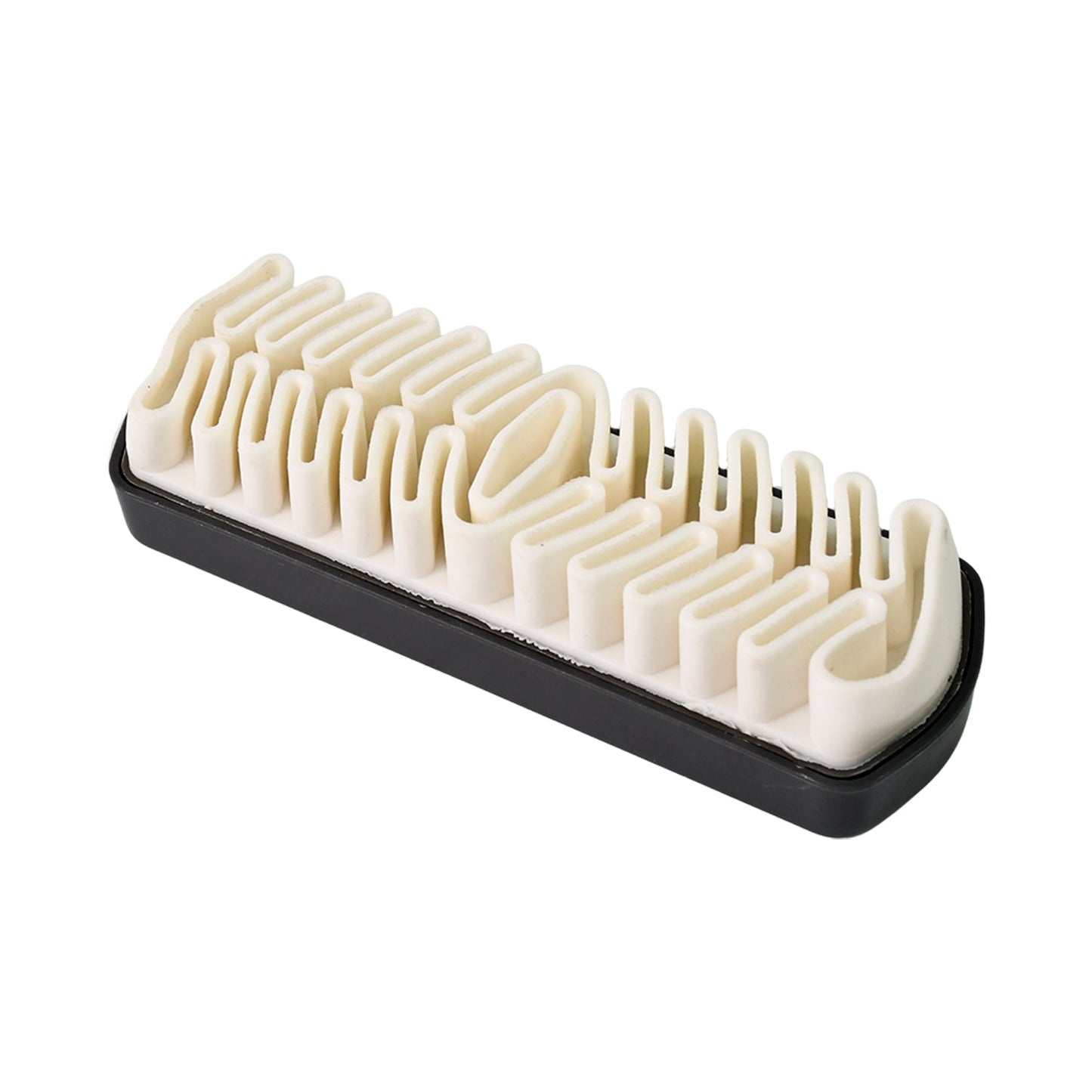 Soft surface shoe and leather brush compact design