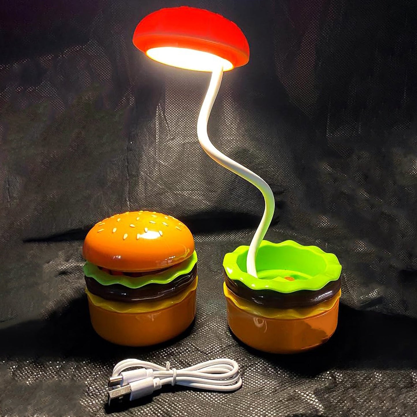 Cheesy Glow Folding Lamp, Rechargeable LED desk lamp for children with flexible gooseneck
