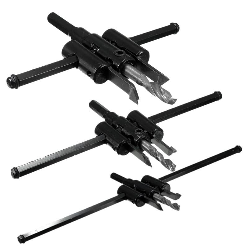 Alloy steel hole saw drill cutter with interchangeable drill bits