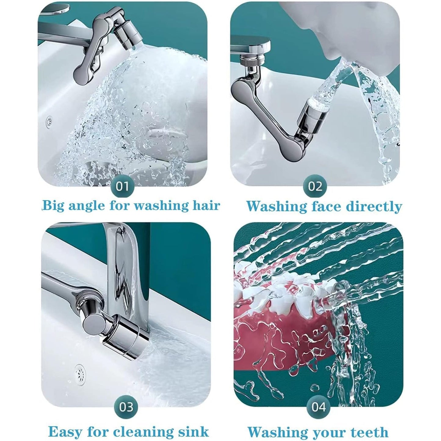 Dual mode faucet aerator splash head extender universal fit