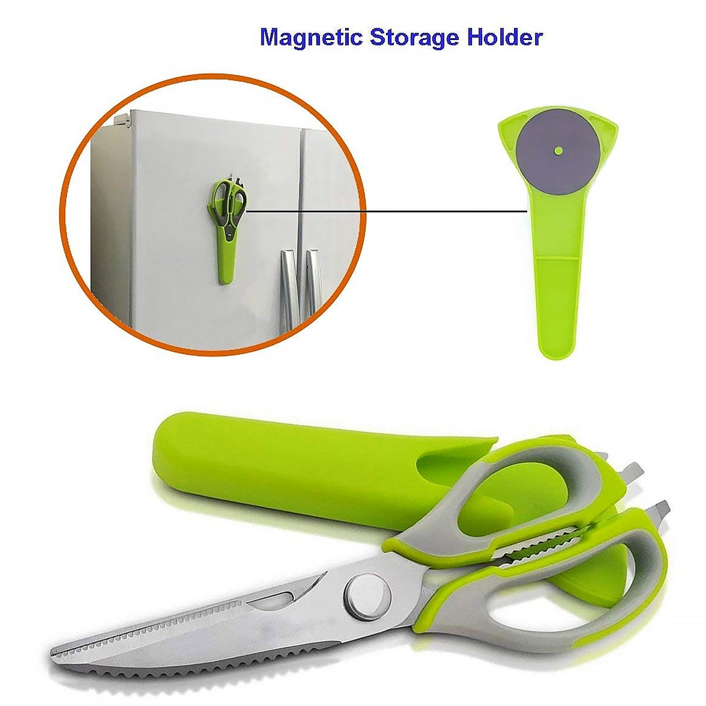 Poultry cutting kitchen scissors with stainless steel sharp blades