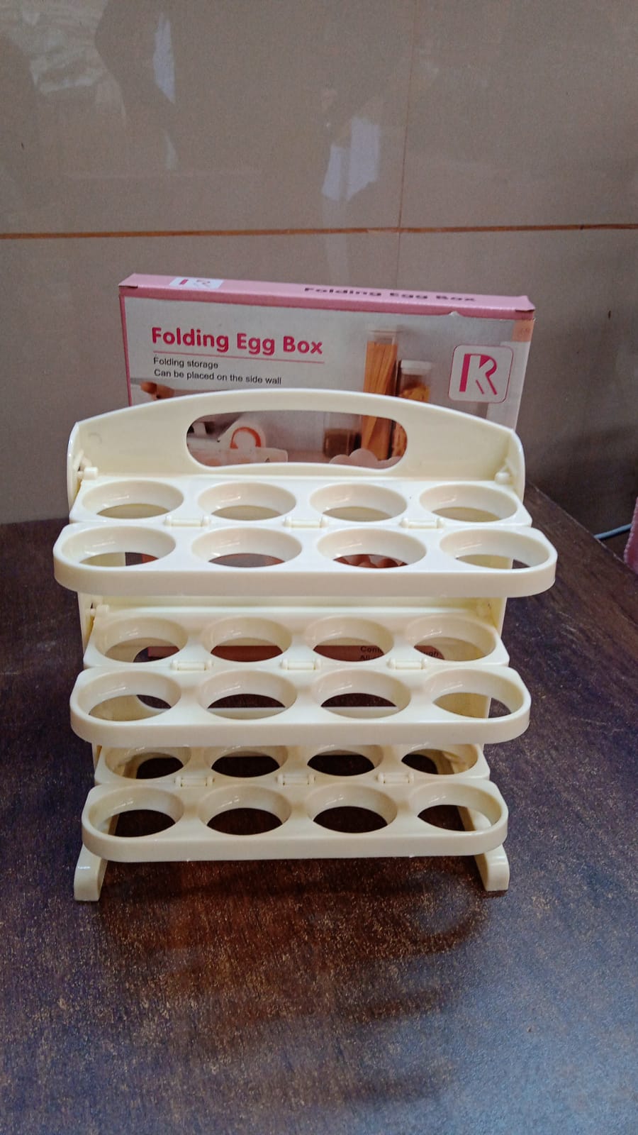 3-layer flip foldable egg container tray 24 count