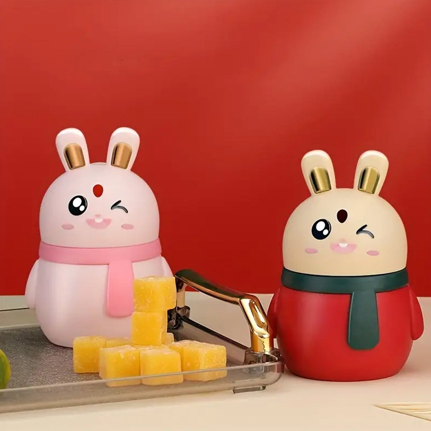 Plastic rabbit toothpick holder in home dining table decor