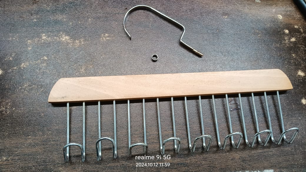 Closet hanger wooden 8 hooks versatile space saving organizer