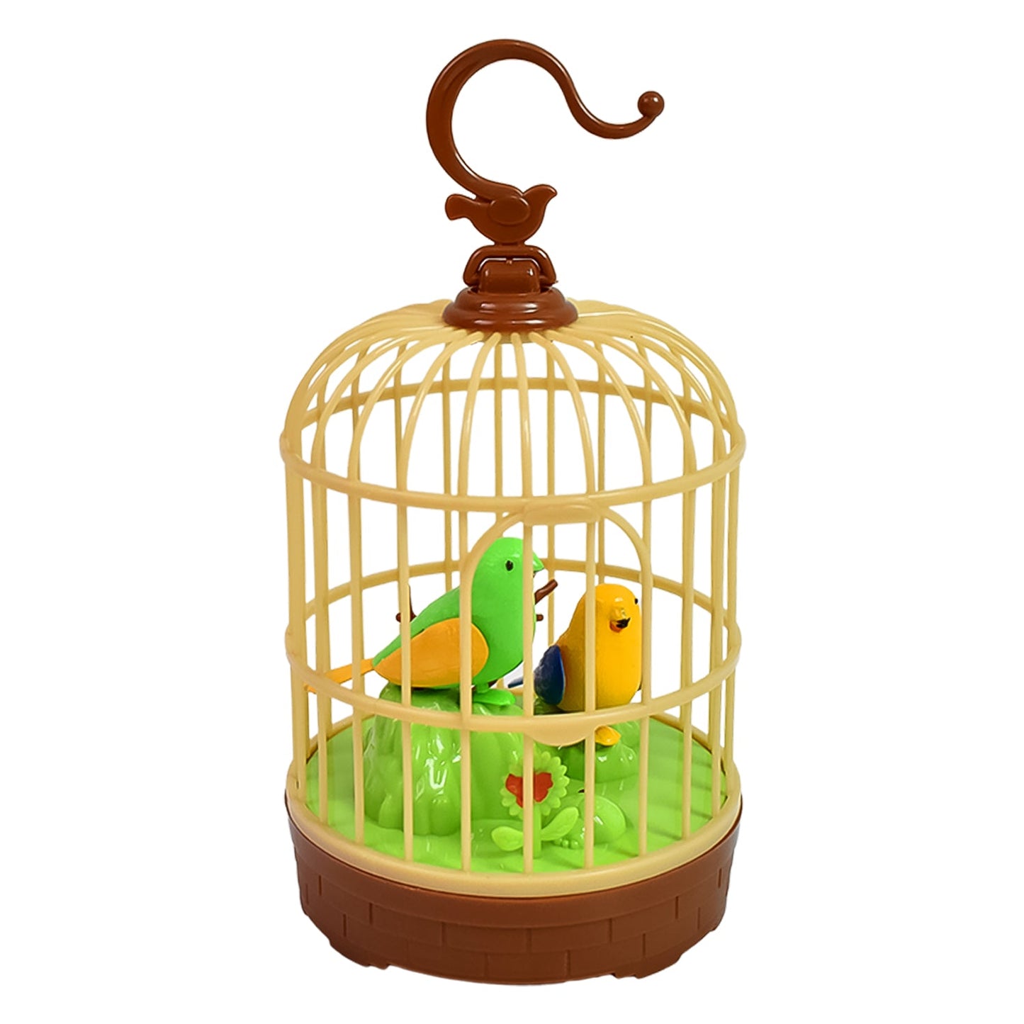 Perfect Petzzz Chirping Bird in Cage Toy, Educational bird cage toy with LED music and moving beak