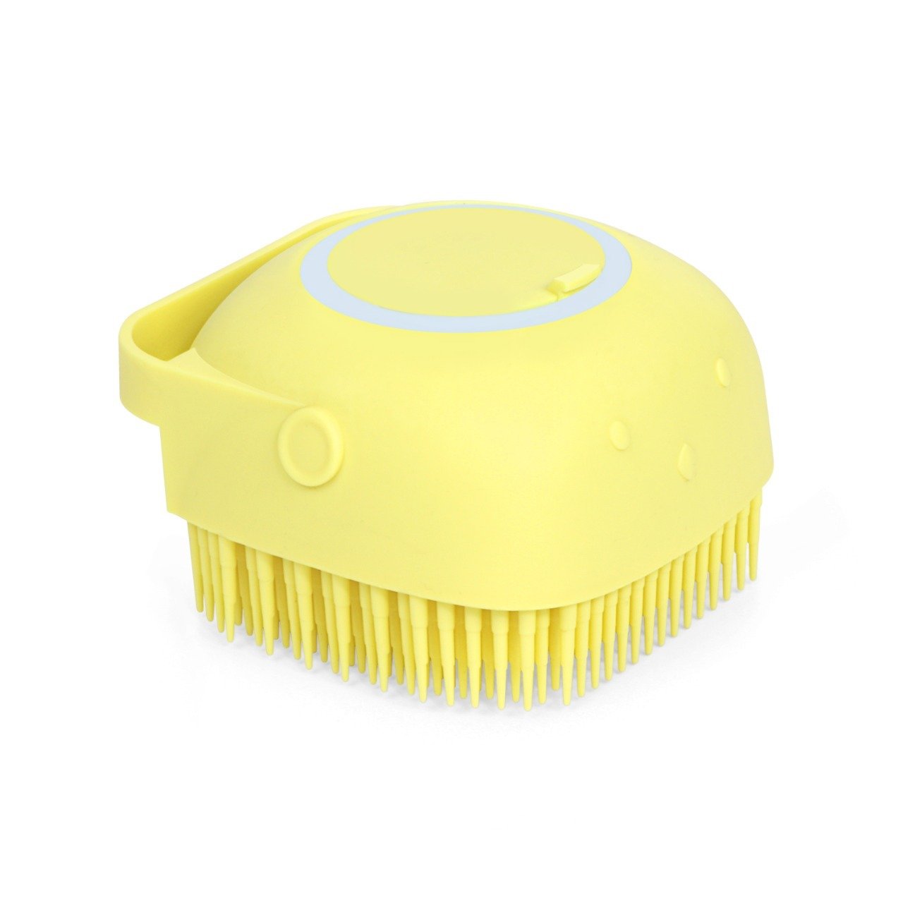 Quick-drying silicone body brush with non-slip grip and easy-to-clean bristles for hygienic daily use