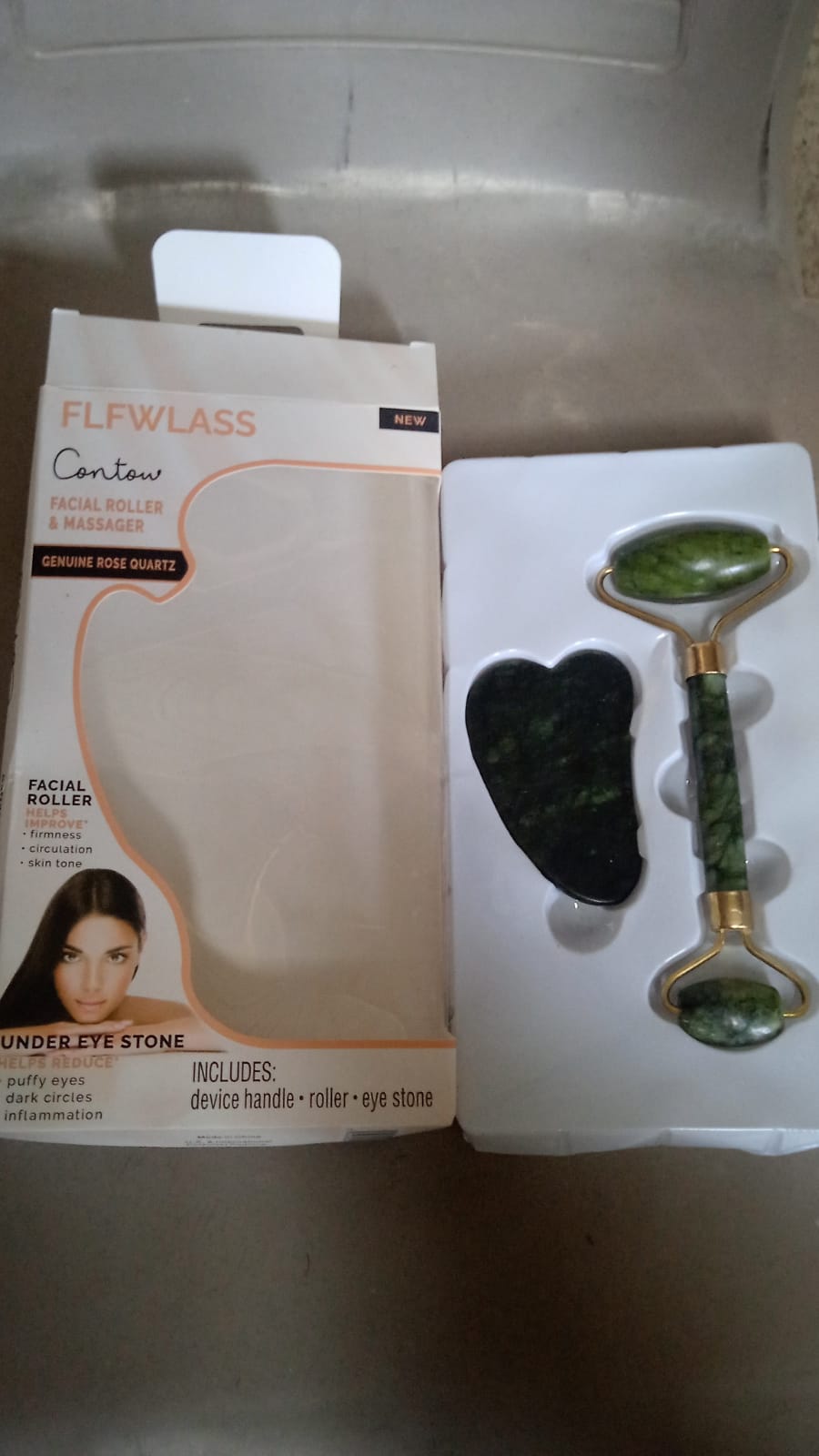 Natural jade cool-touch facial rollers and gua sha stones for skin firming and glow