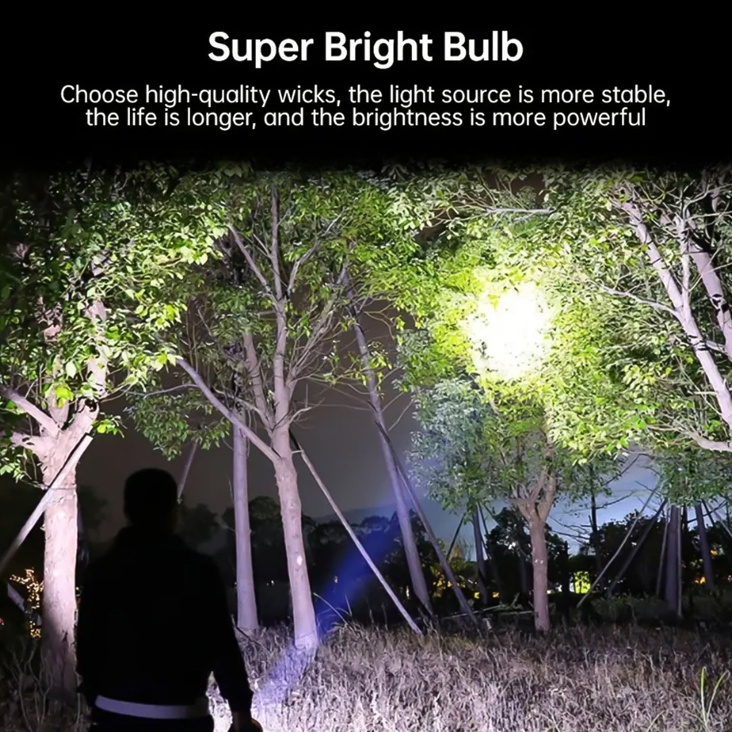 Portable fishing flashlight with COB floodlight rechargeable design