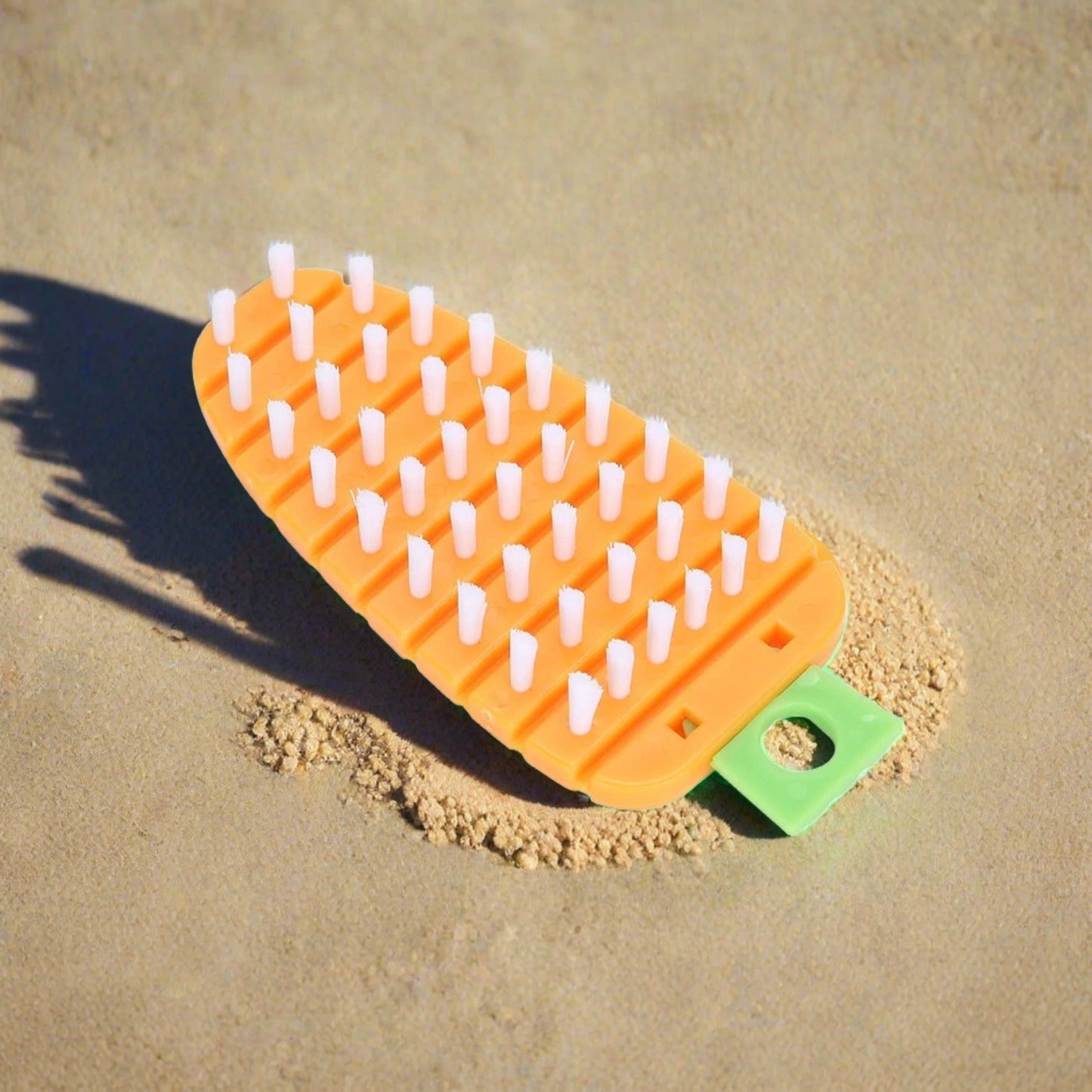 Non-toxic fruit and vegetable cleaning brush with durable bristles