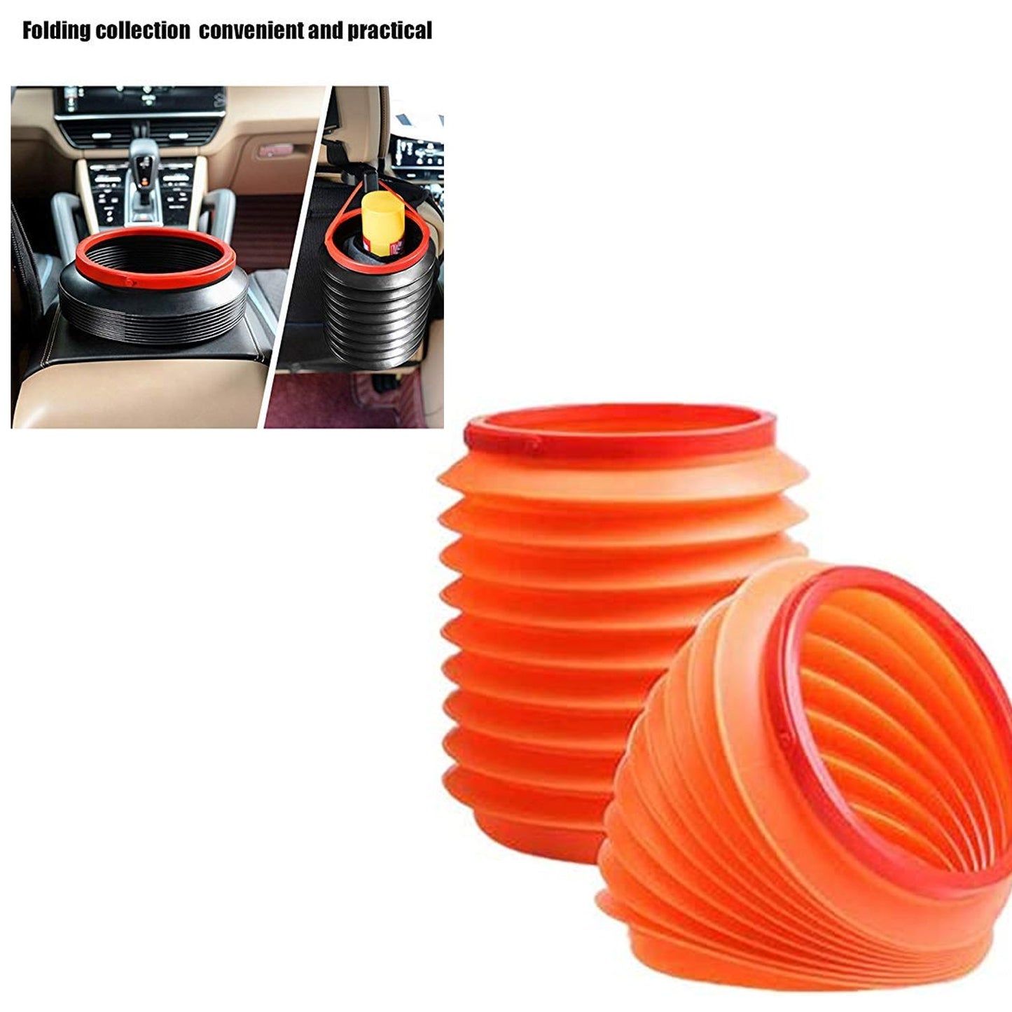 Foldable bucket with adjustable height portable and compact
