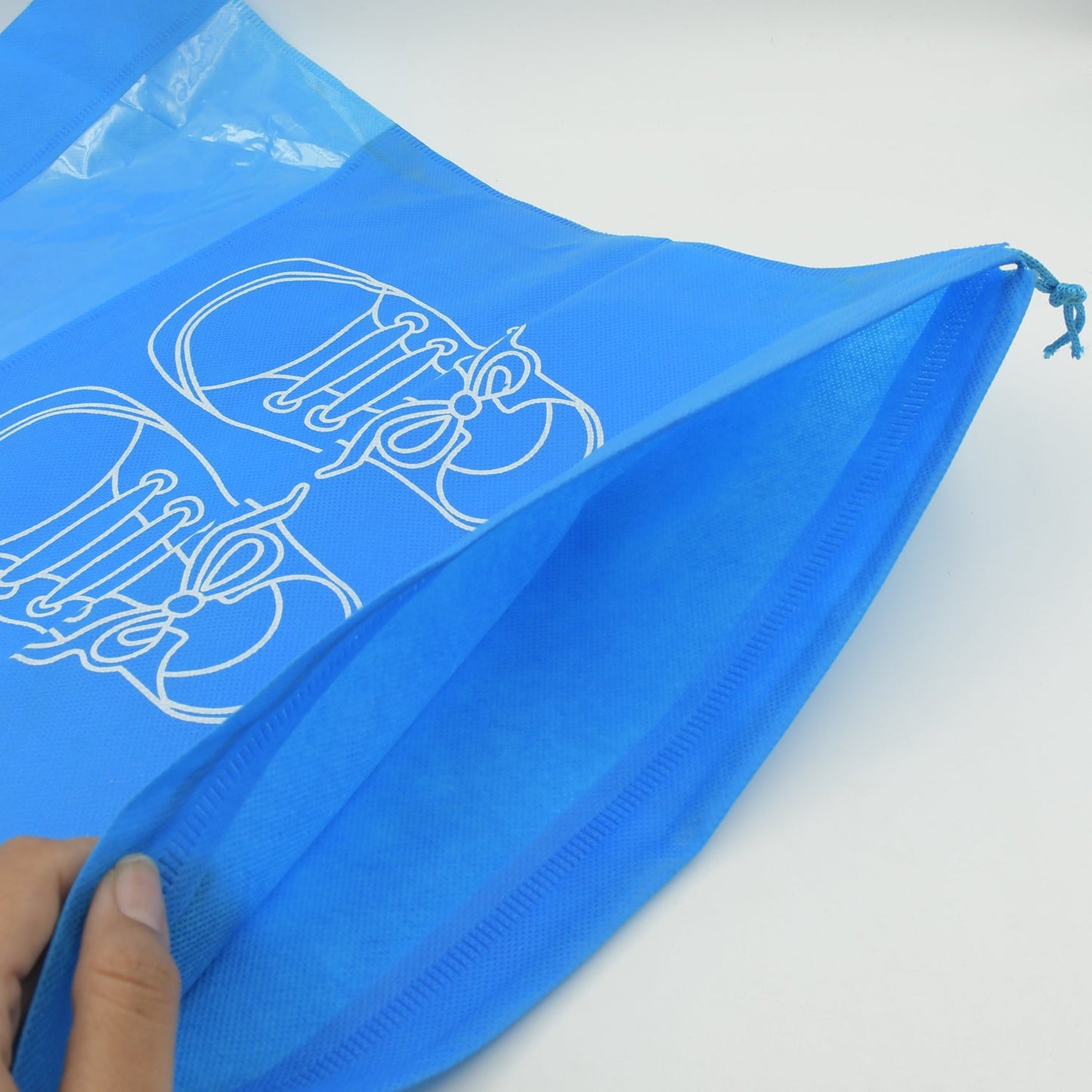 Breathable storage pouch for shoes and clothes, mesh and transparent window, handy for rainy season in India