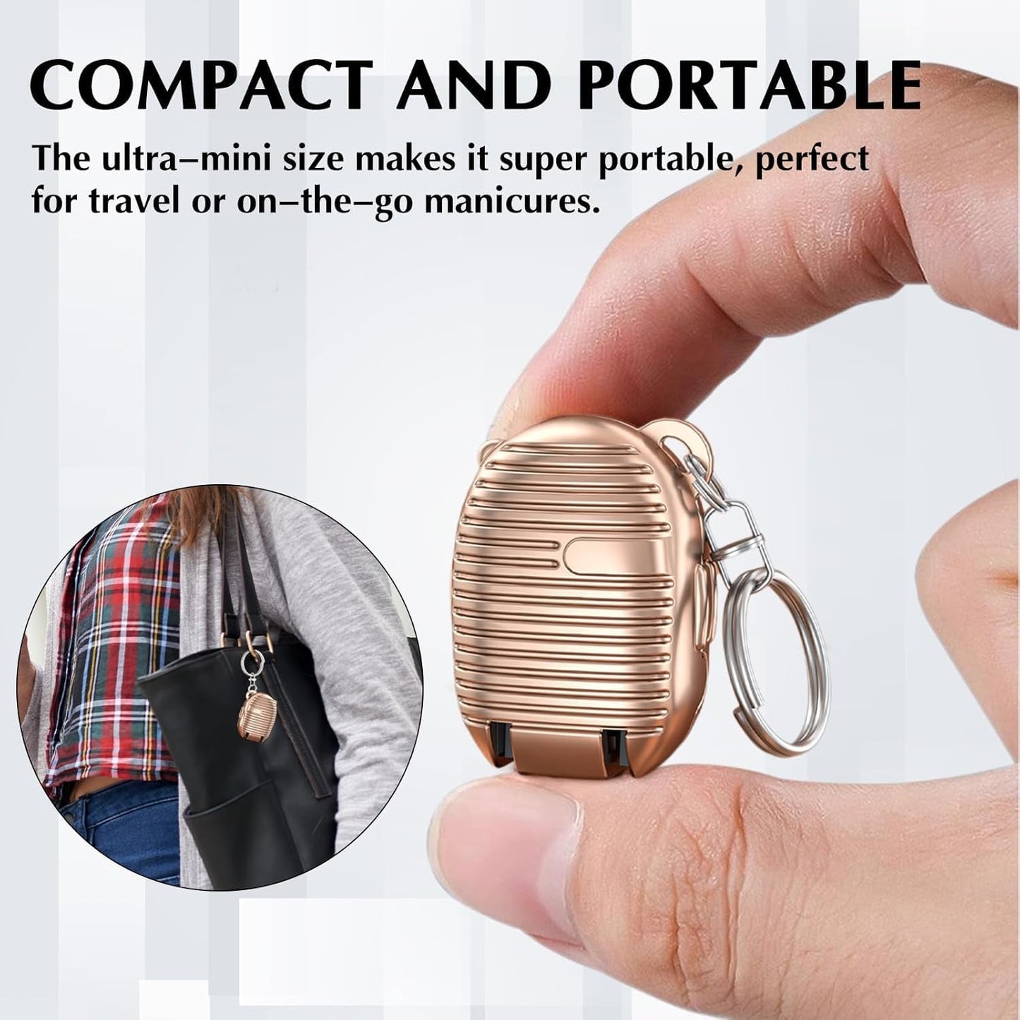 MiniGrip Clipper, Compact keychain nail clipper for fingernails and toenails