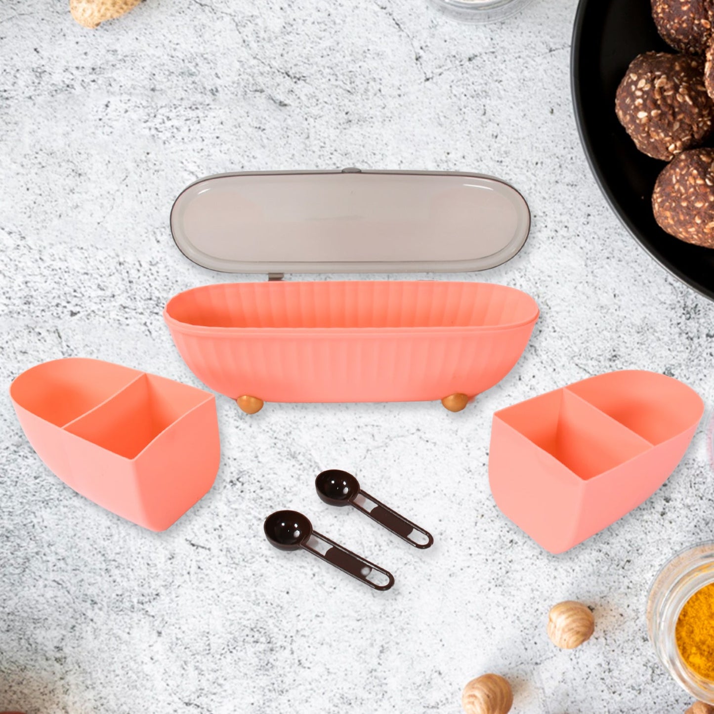 Clear plastic spice bottle with airtight cover keeps spices fresh longer