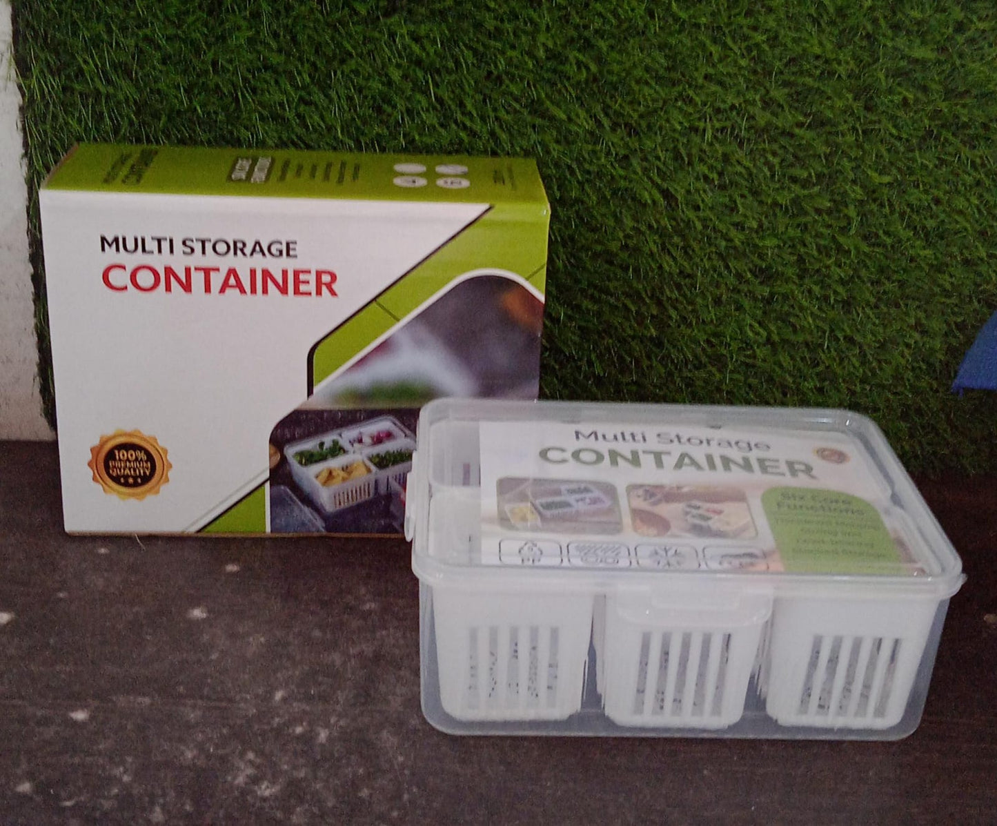 Space-saving freezer storage container for leftovers