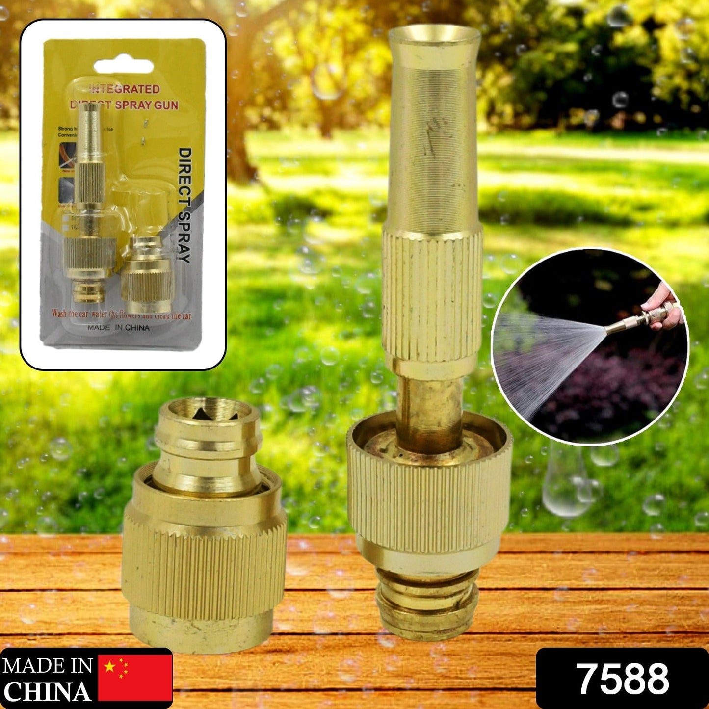 High pressure water spray gun brass nozzle for car wash