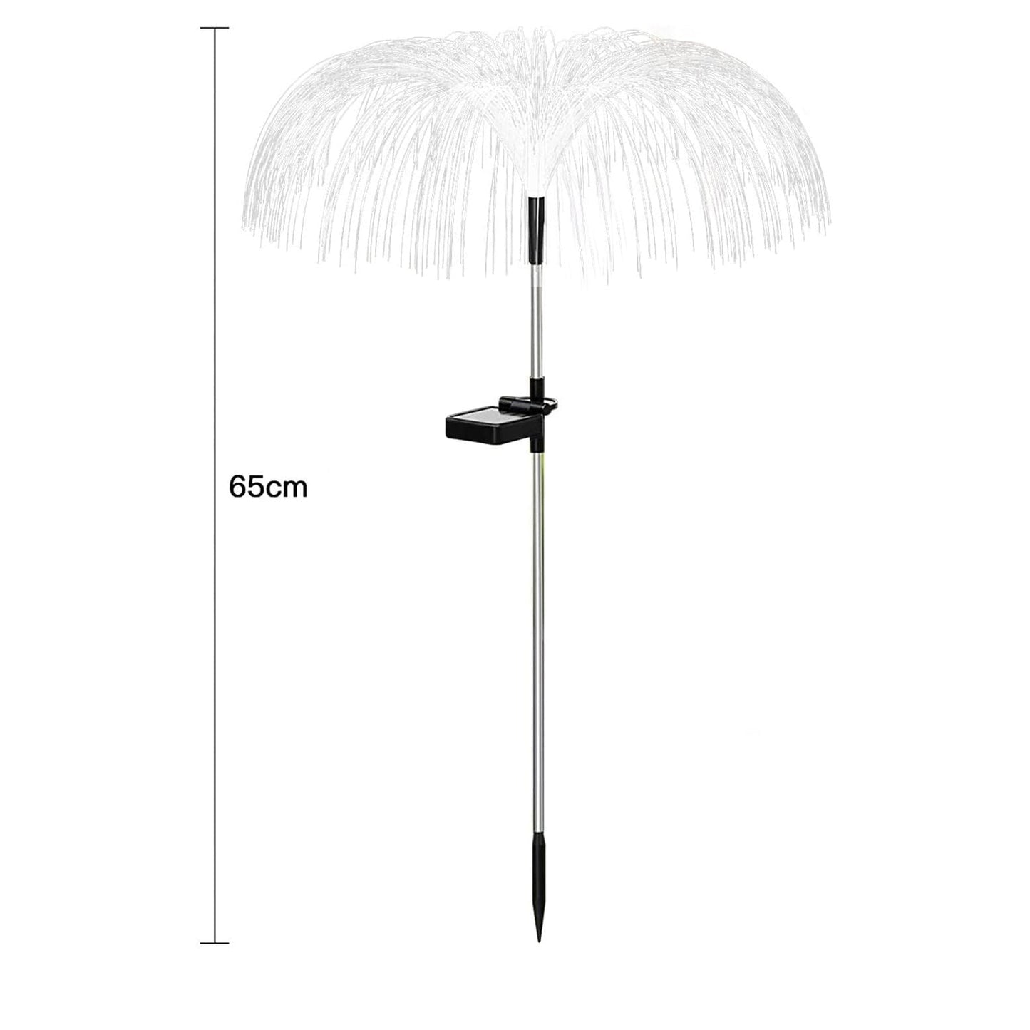 2 pack solar fibre optic garden decoration jellyfish light