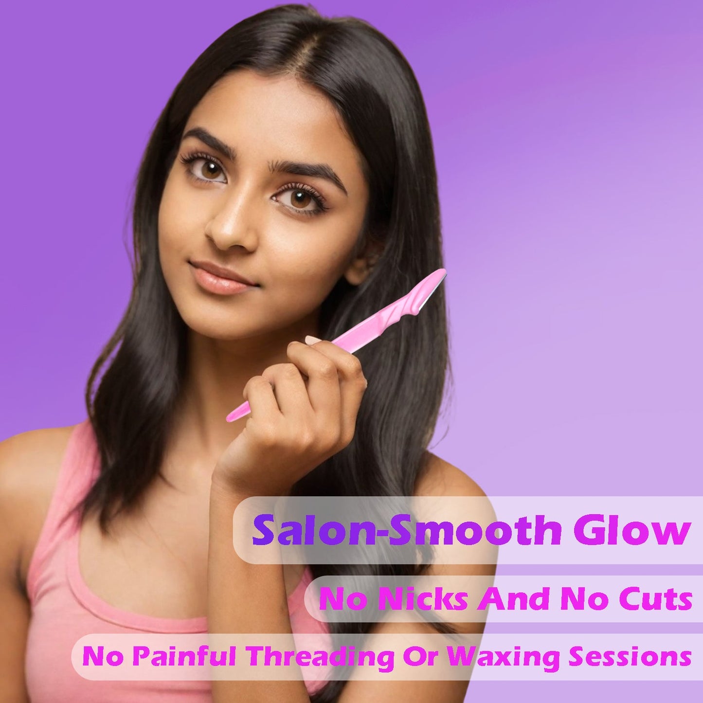 Portable facial hair remover eyebrow razor for home use