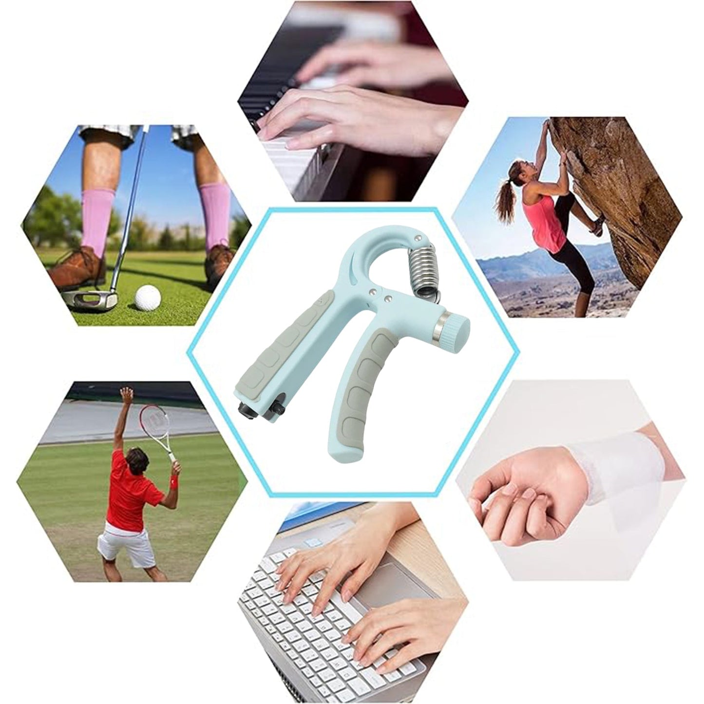 Adjustable hand gripper ideal for seniors, athletes, and office workouts