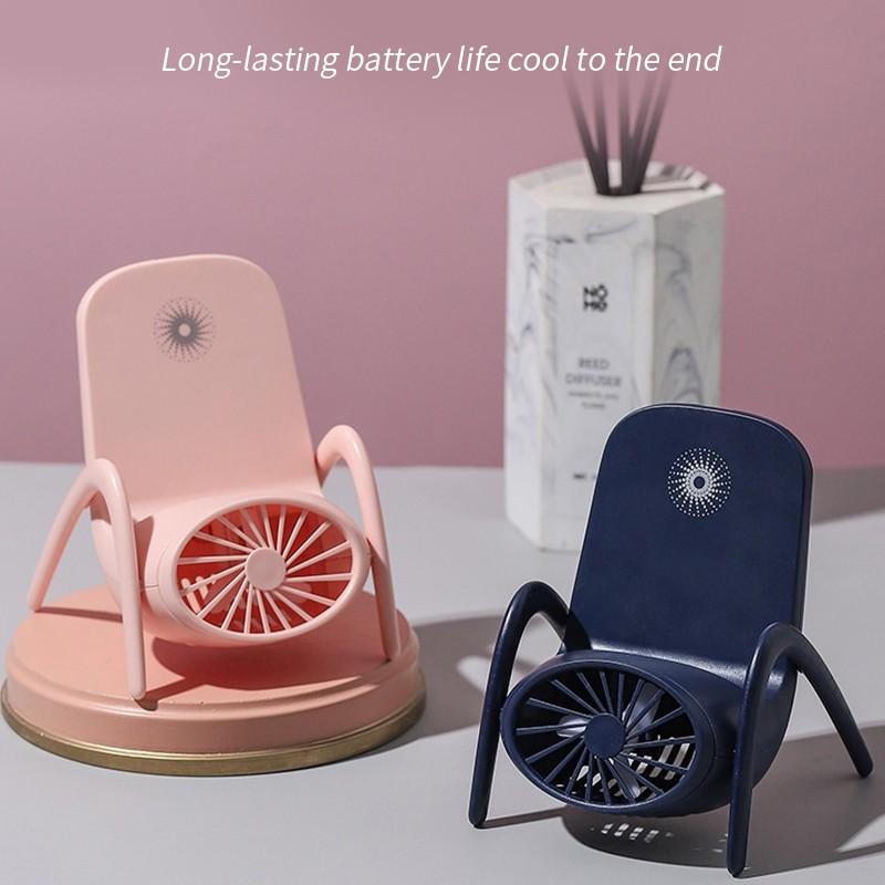 Personal portable fan in compact design with mobile holder feature