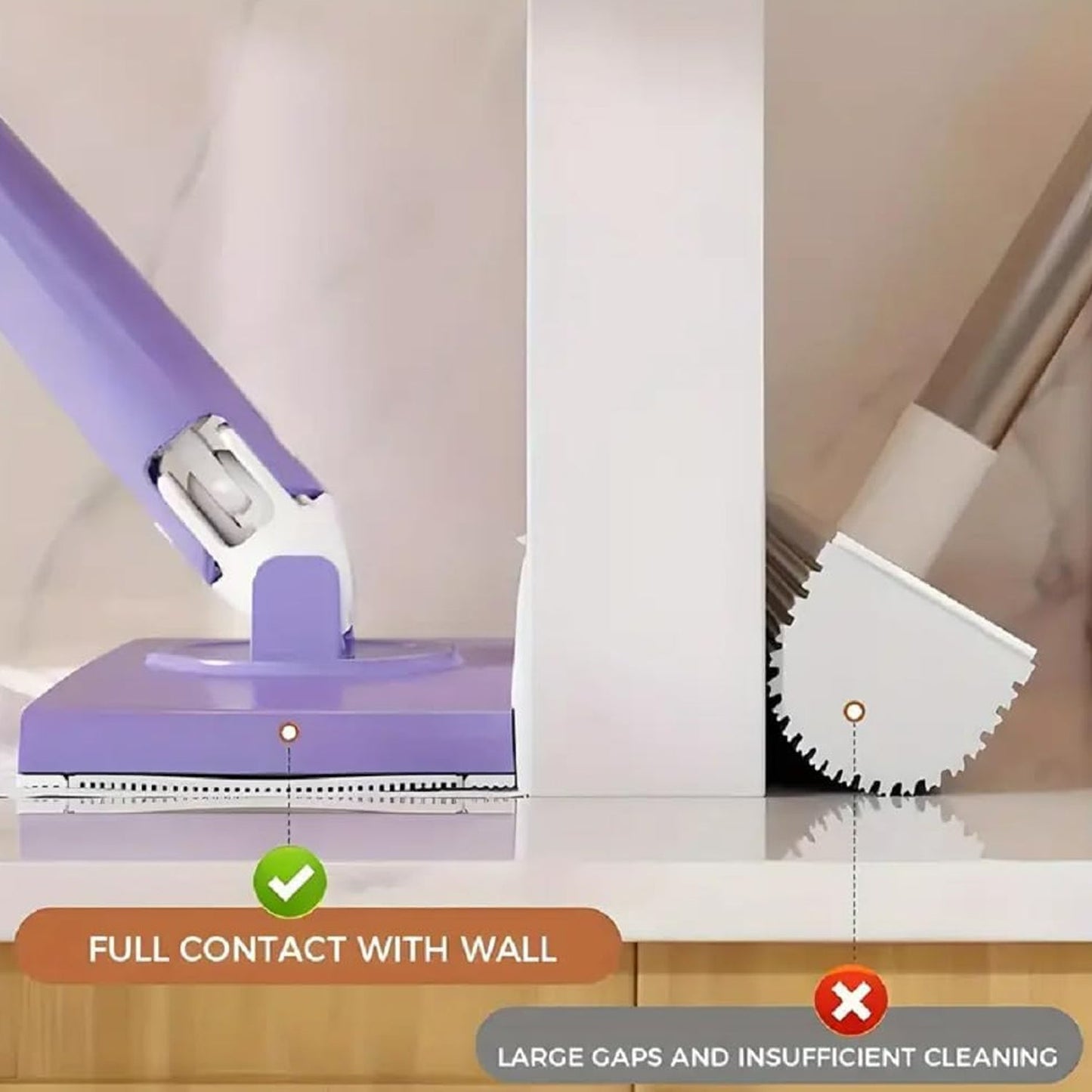 Hands-free cloth changing mini mop for kitchen bathroom