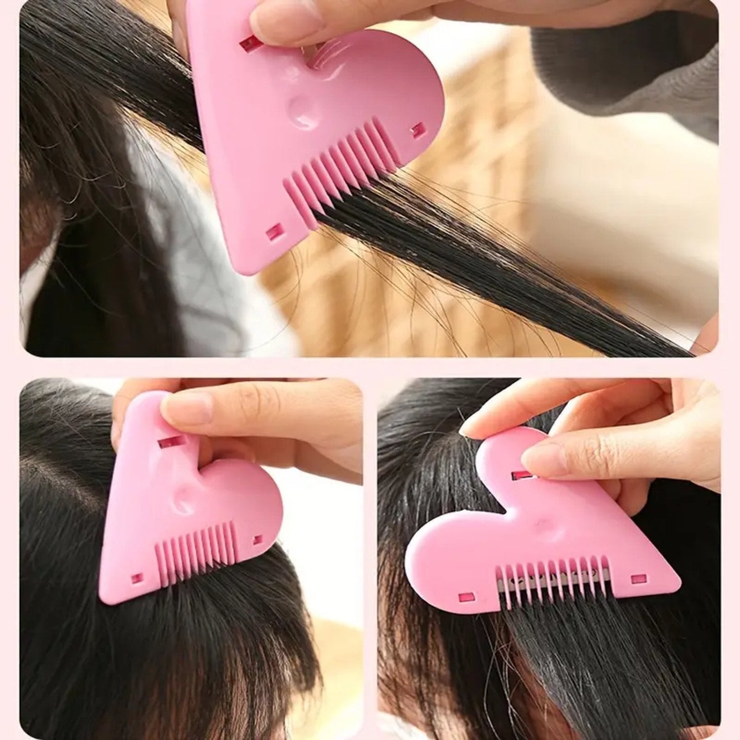 Stylish heart design hair scissors safe for children