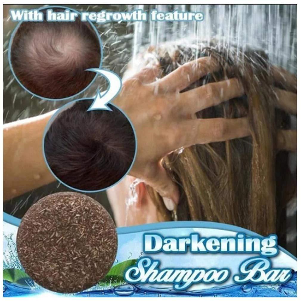 grey to black hair color soap, natural shampoo bar for hair darkening, anti-dandruff and hair growth shampoo soap,