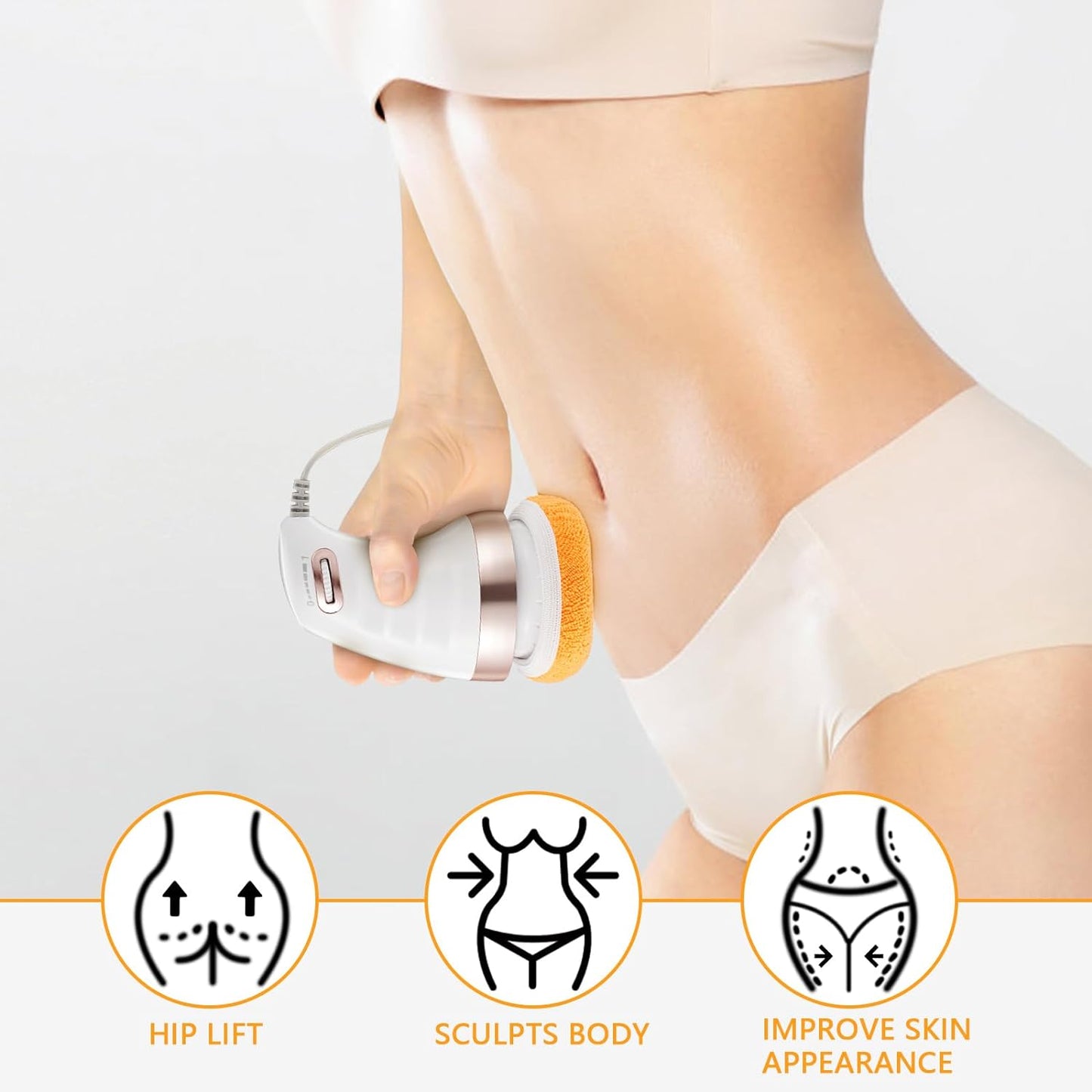 Washable pad body sculpting massager for buttocks and thighs