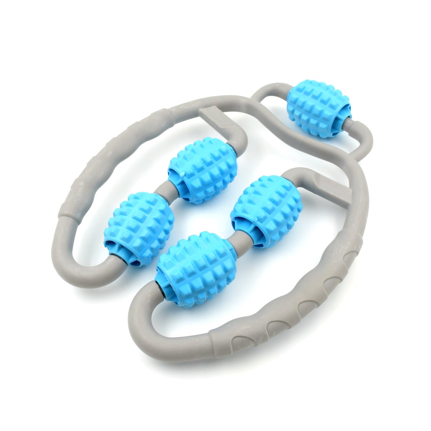 Five-wheel leg muscle roller used post exercise