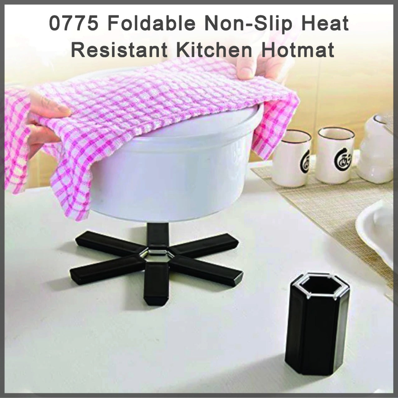 Compact foldable kitchen hot mat, non-slip and heat-resistant. foldable silicone hotmat, heat resistant kitchen mat, non-slip trivet pad, foldable hot dish holder, kitchen counter protector, silicone trivet for pots