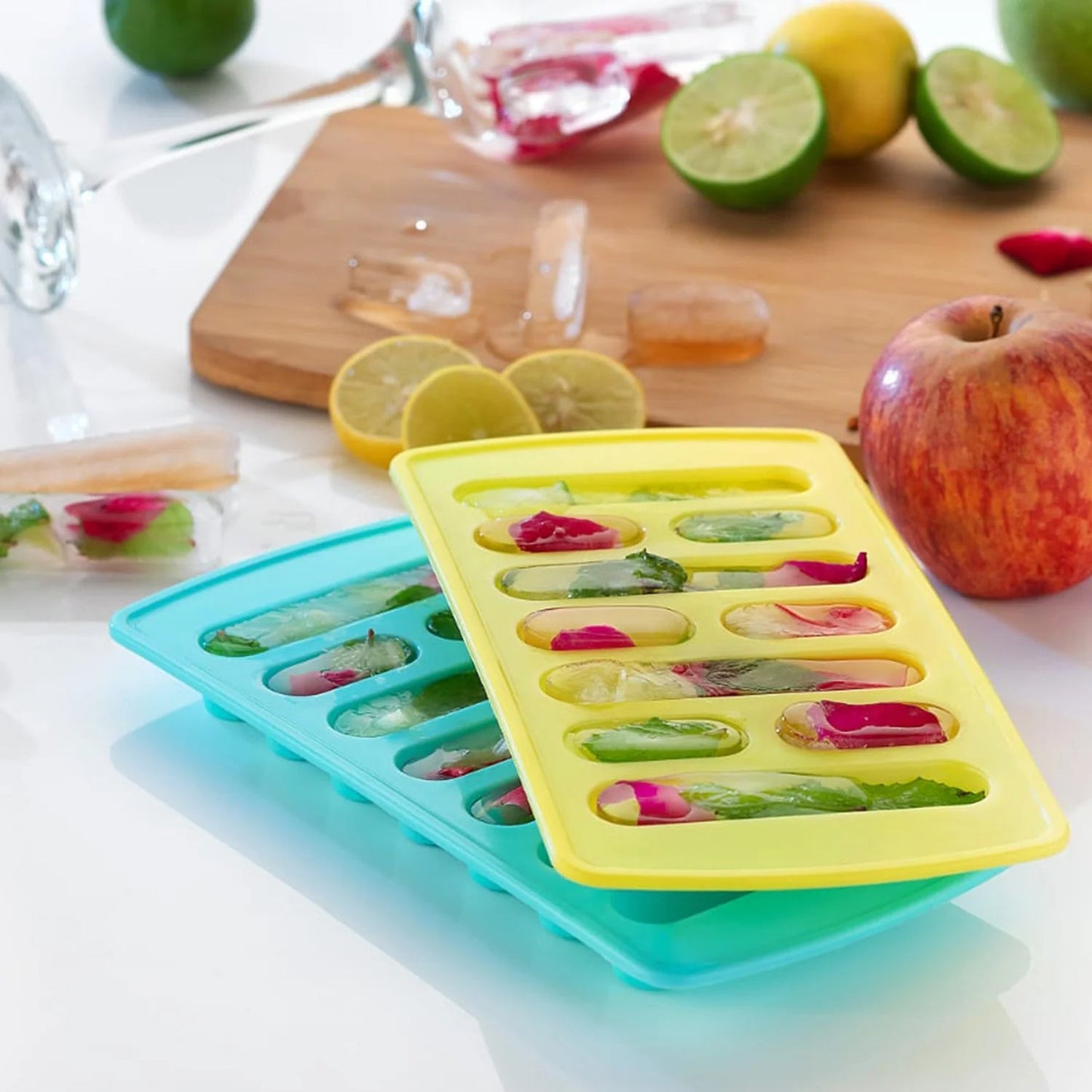Dual pack fancy ice trays for freezer and party use