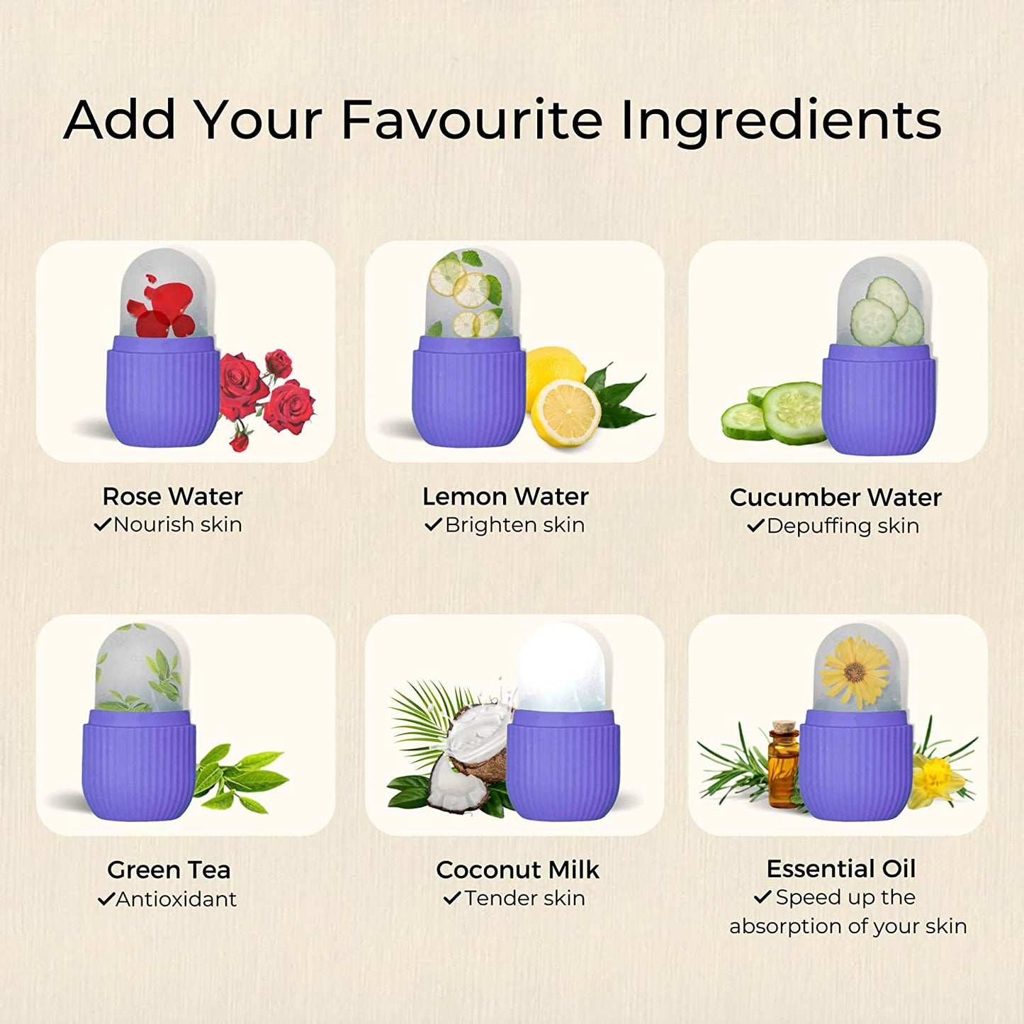 Ingredients you can use with Beauty Ice Roller