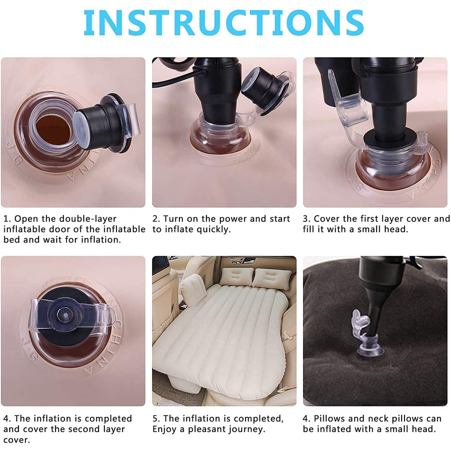 Instructions on how to use Car Inflatable Bed
