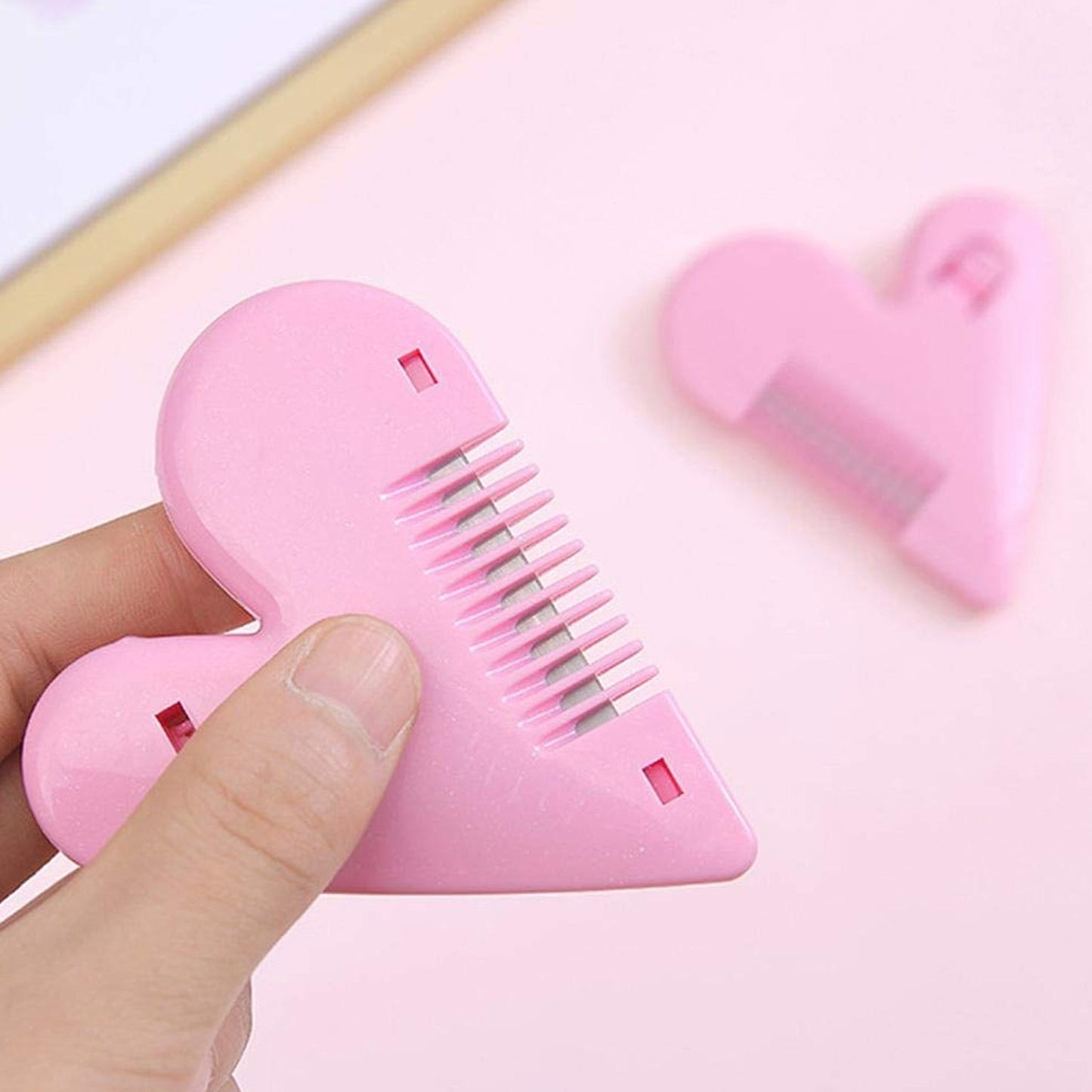 Compact Heart-Grip Trimming Scissors, Double edge hair scissors for baby hair trimming
