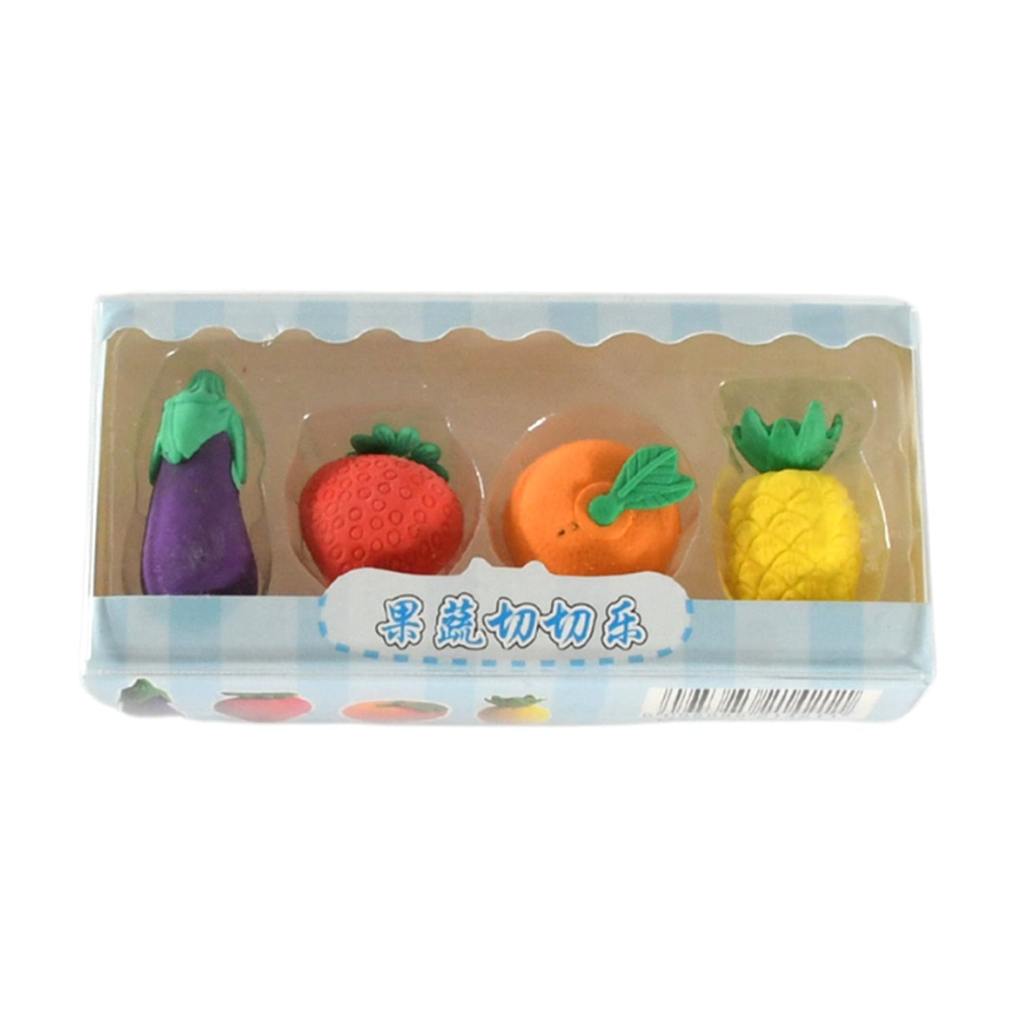 Fruit shaped pencil rubbers for classroom and parties