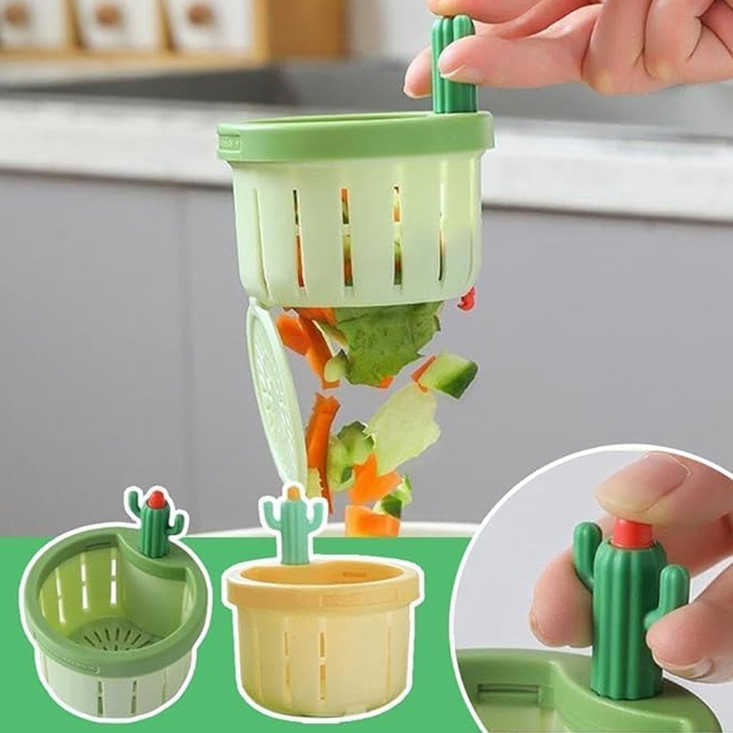 Automatic kitchen drain waste catcher plastic basket strainer
